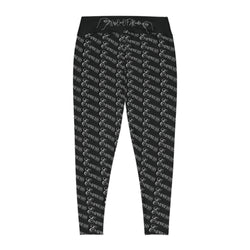 Empress Status Stylish Plus Size Leggings, All-Over Print Workout Pants, Comfortable Activewear, Everyday Lounge Leggings, Fashionable Plus Size Activewear