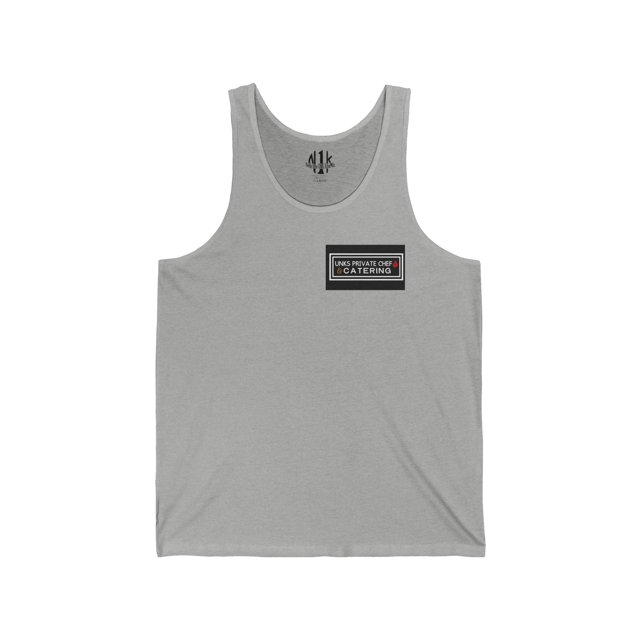 Unks Catering Custom Chef Tank Top - Unisex Jersey Tank for Foodies, Summer Outings, BBQs, Gifts for Chefs, Private Catering Events