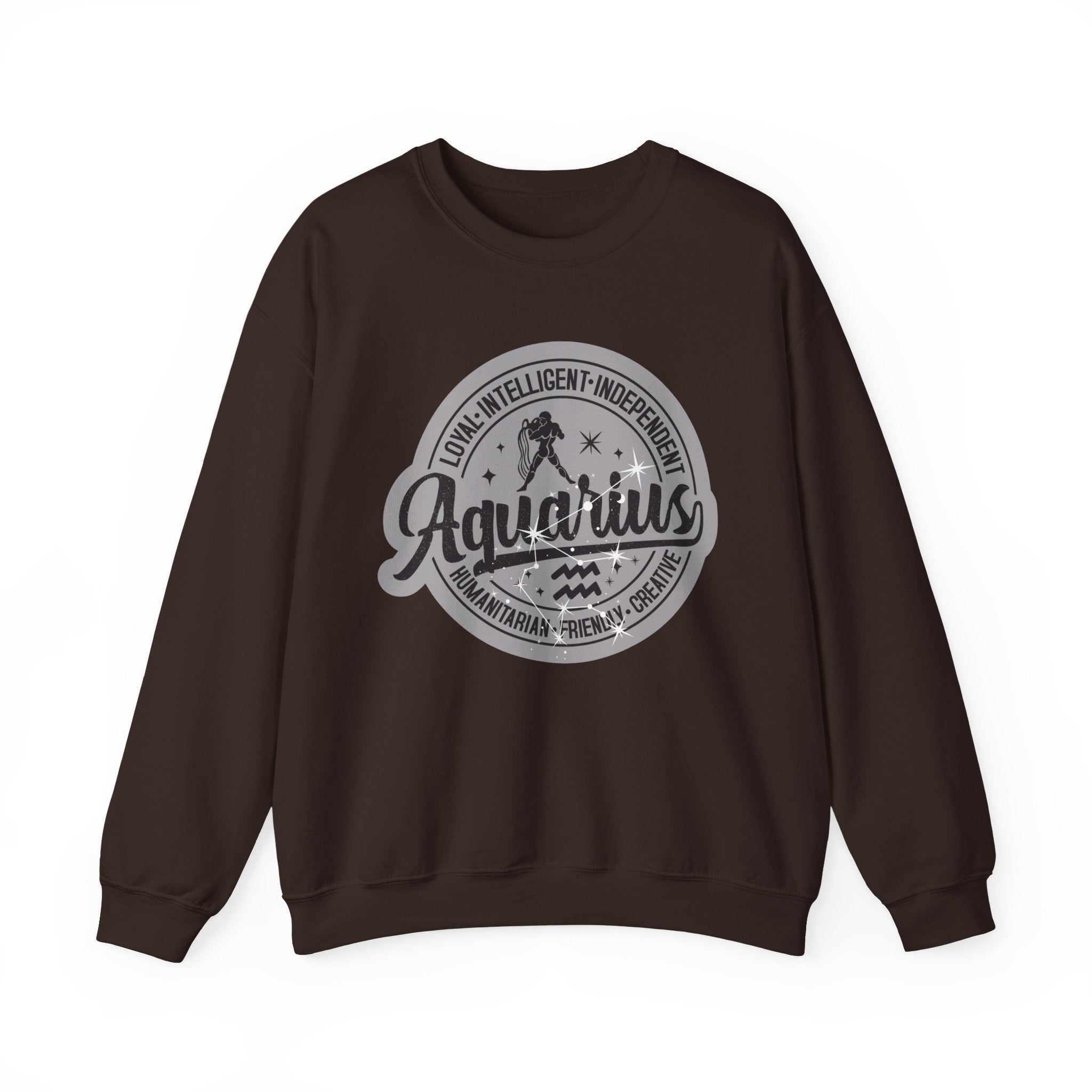 Aquarius Zodiac Unisex Casual Crewneck Sweatshirt
