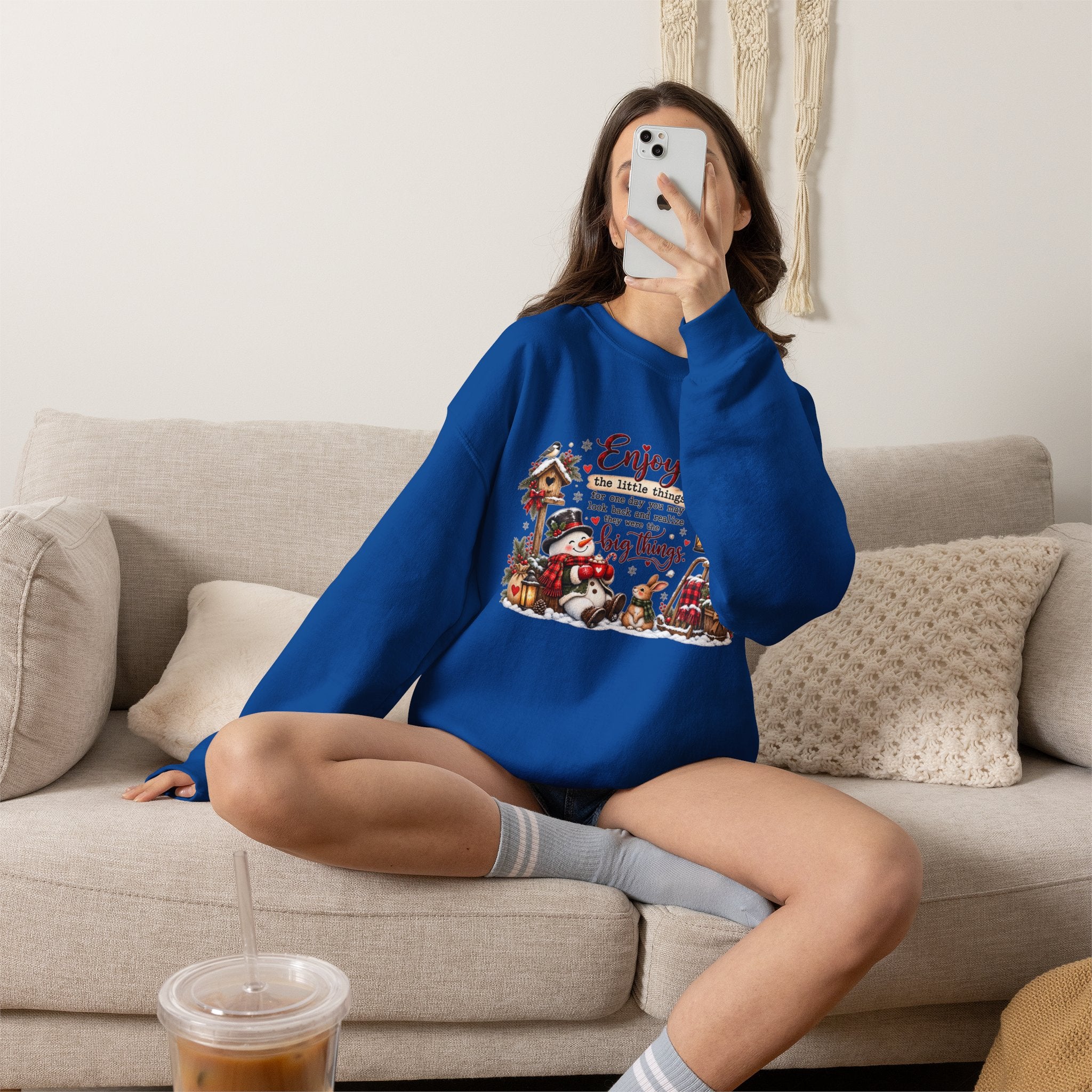 Enjoy the Little Things Christmas Crewneck Sweatshirt