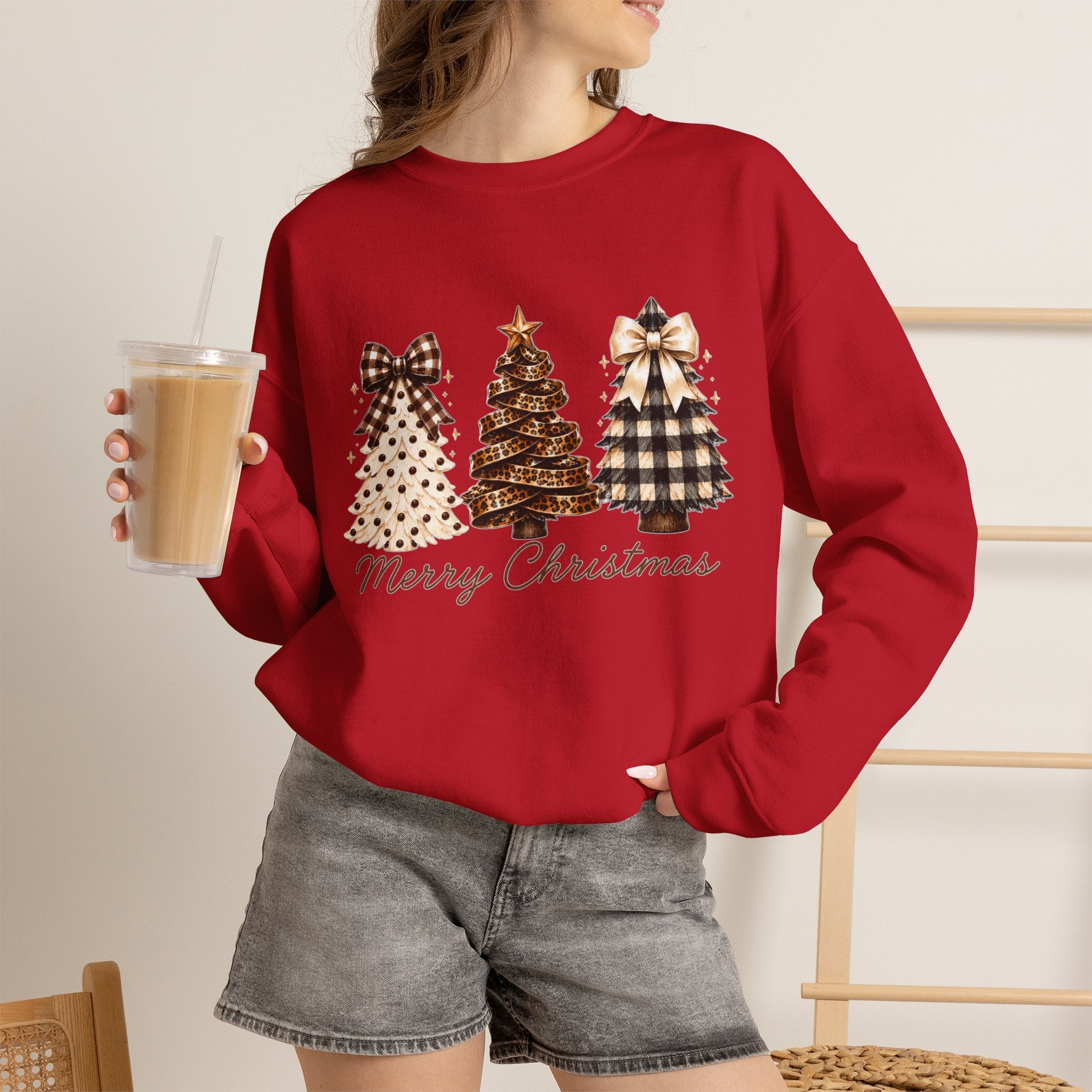 Merry Christmas Christmas Tree Crewneck Sweatshirt