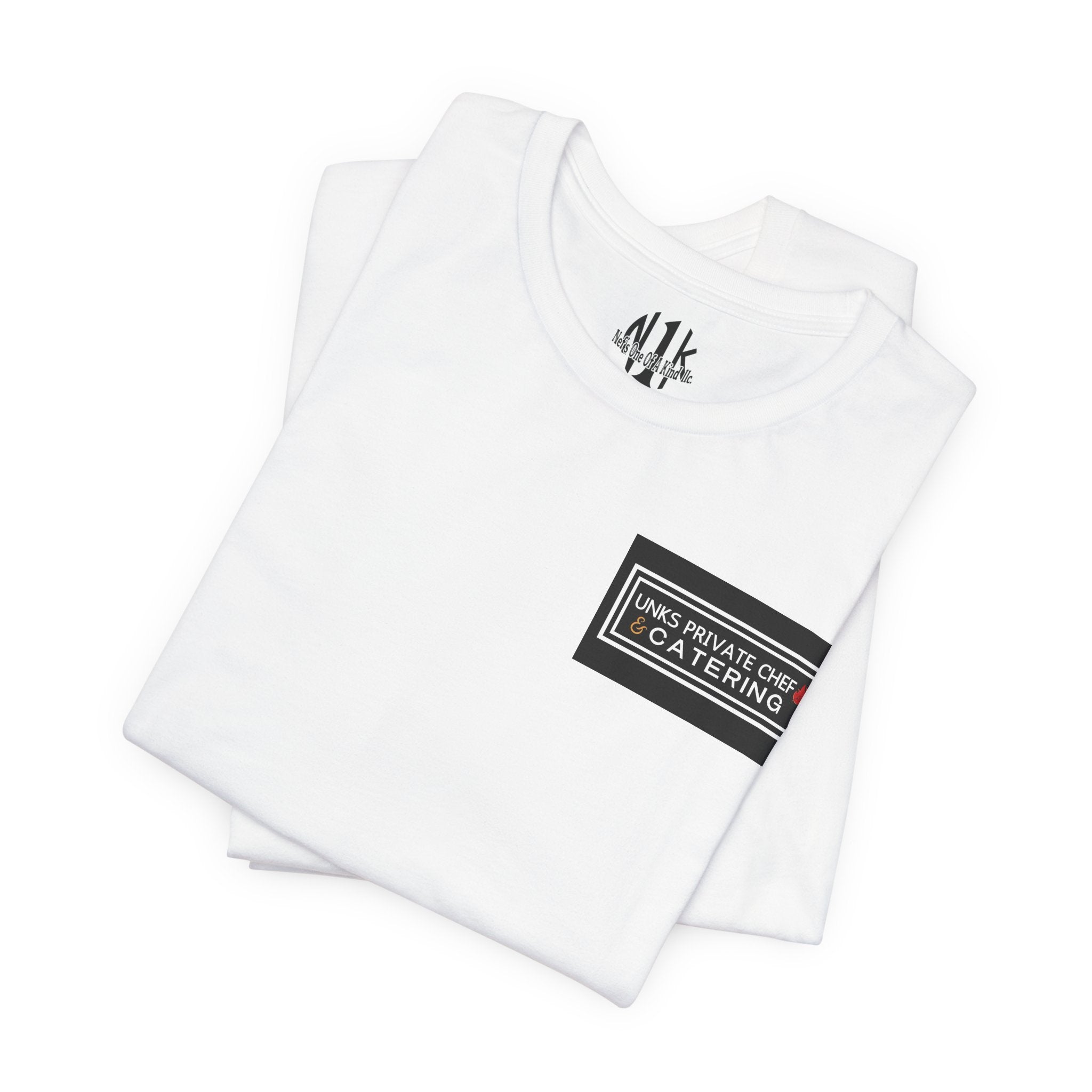 Unks Catering Custom Casual Unisex Tee for Every Occasion, Short Sleeve Shirt, Great for Gifts, Summer Wear, Everyday Comfort