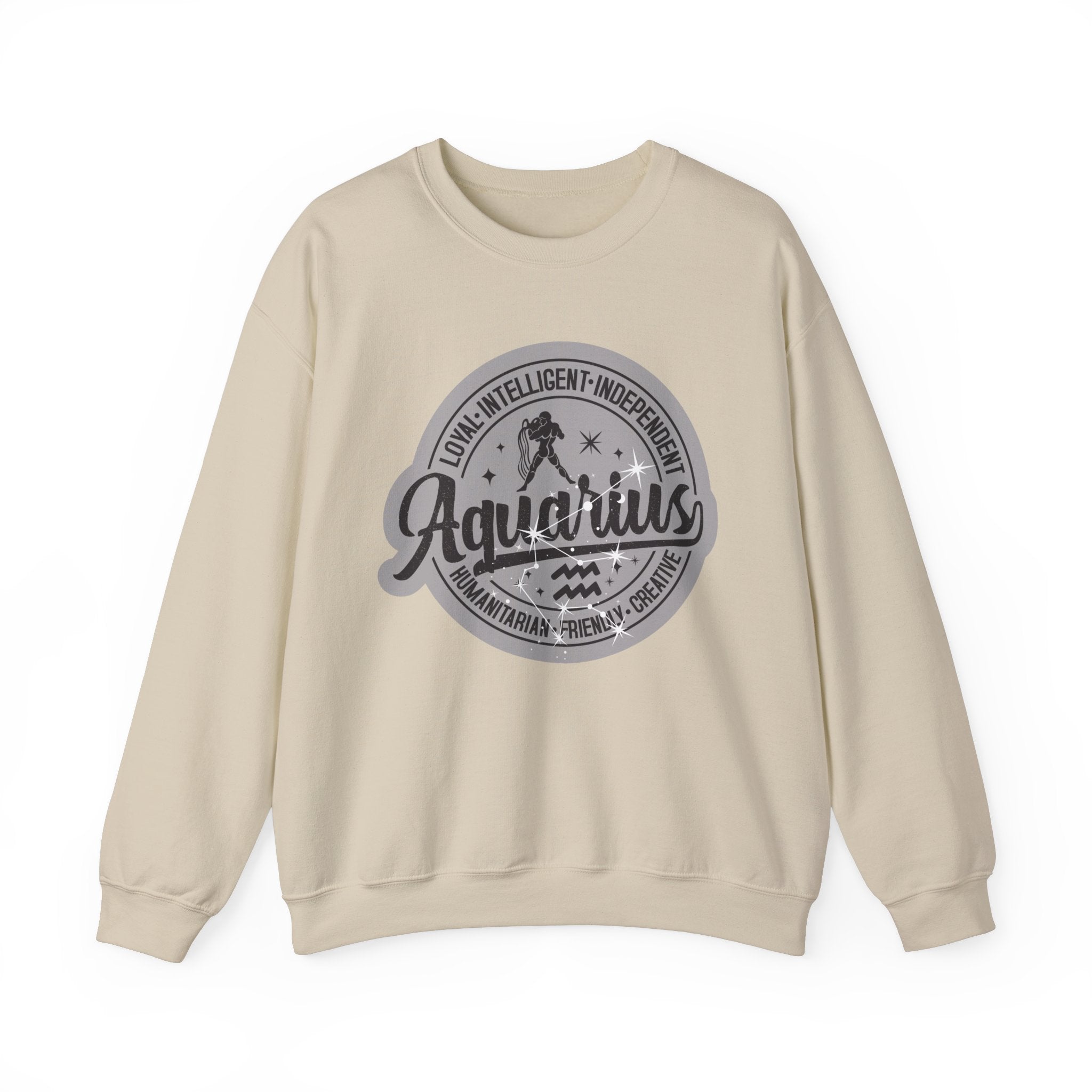 Aquarius Zodiac Unisex Casual Crewneck SweatshirtSweatshirtAquarius Zodiac Unisex Casual Crewneck Sweatshirt