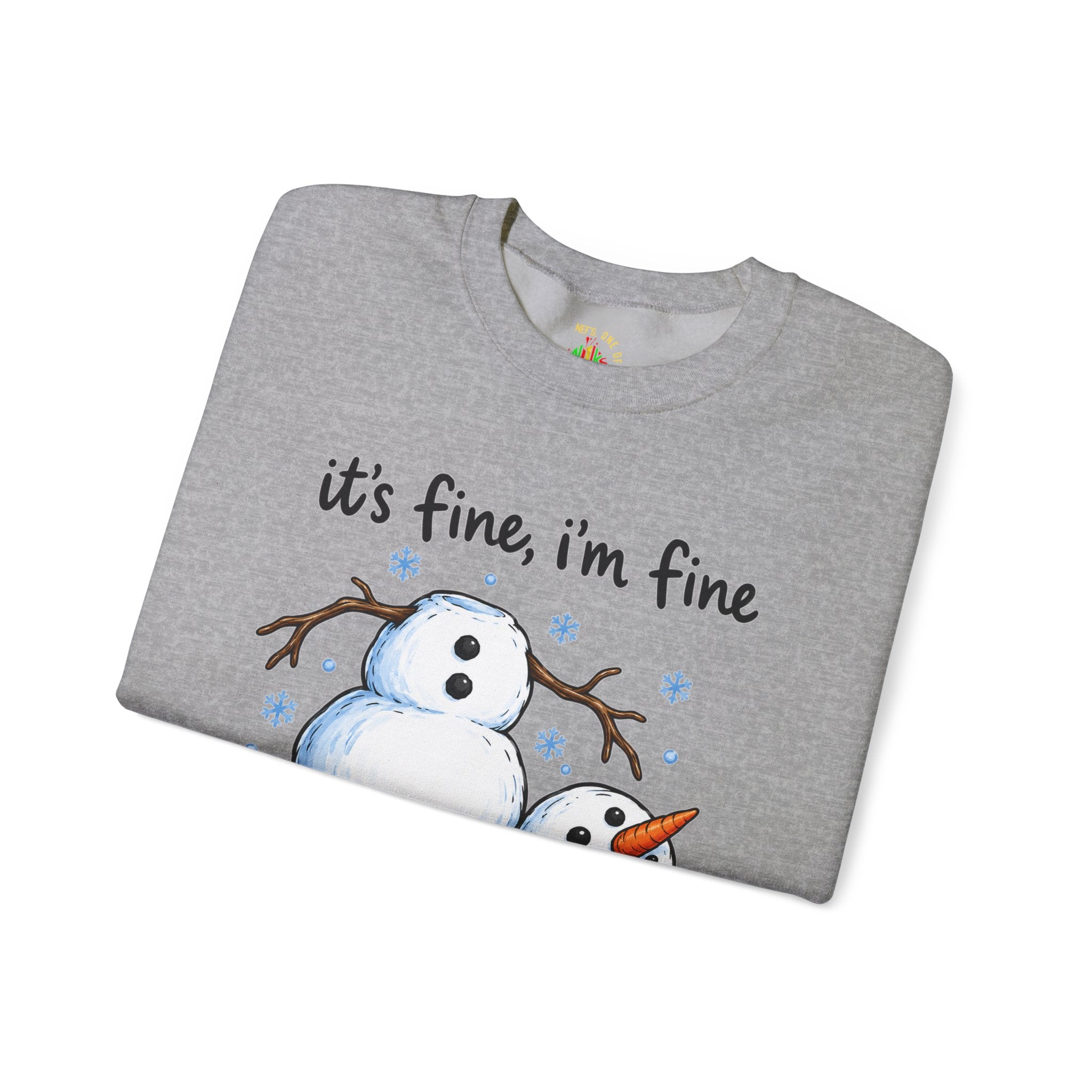 It’s Fine, I’m Fine, Everything Is Fine Snowman Christmas Sweatshirt