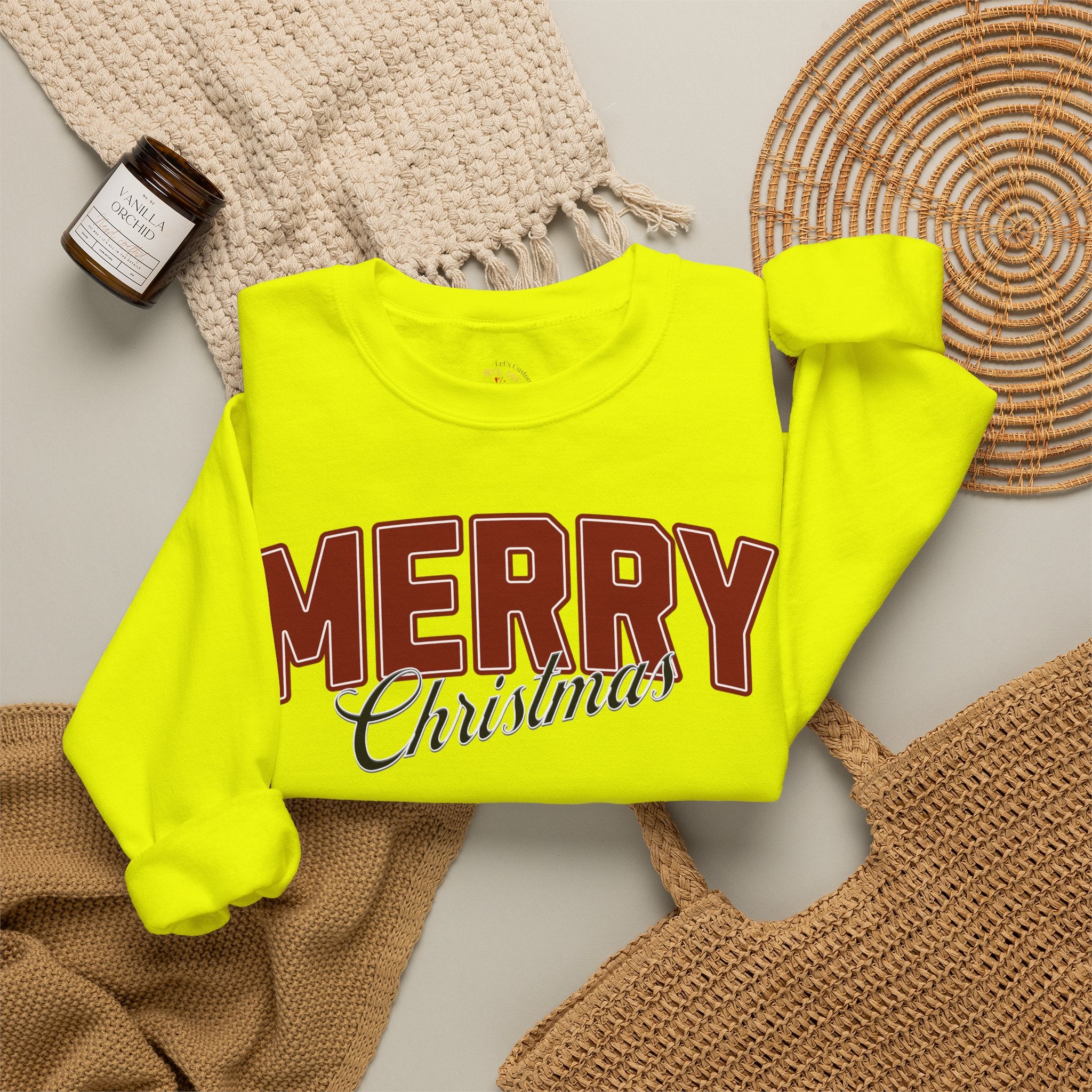 Merry Christmas Personalized Family Name Sweatshirt