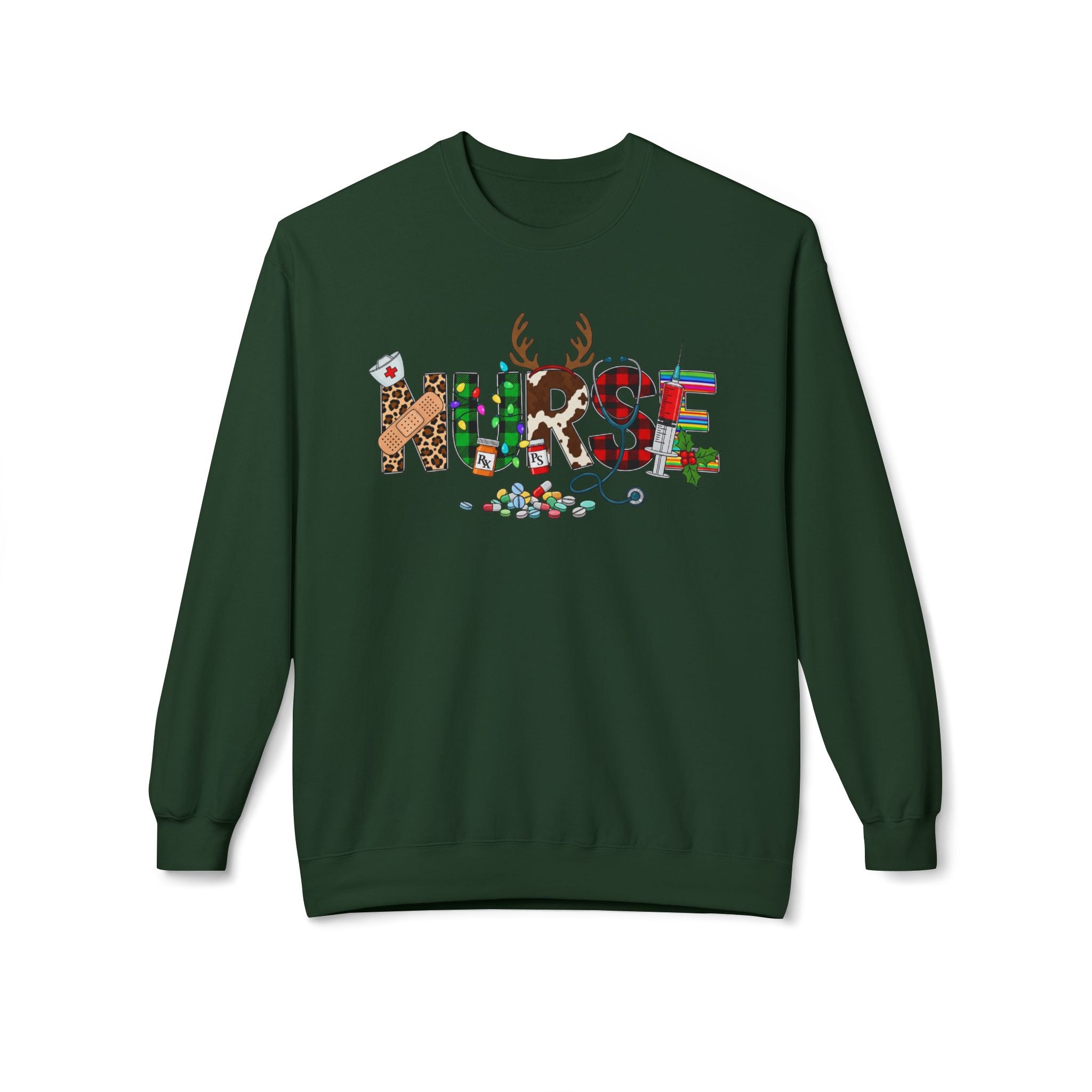 Nurse Christmas Crewneck Sweatshirt – Festive Medical Holiday Gift