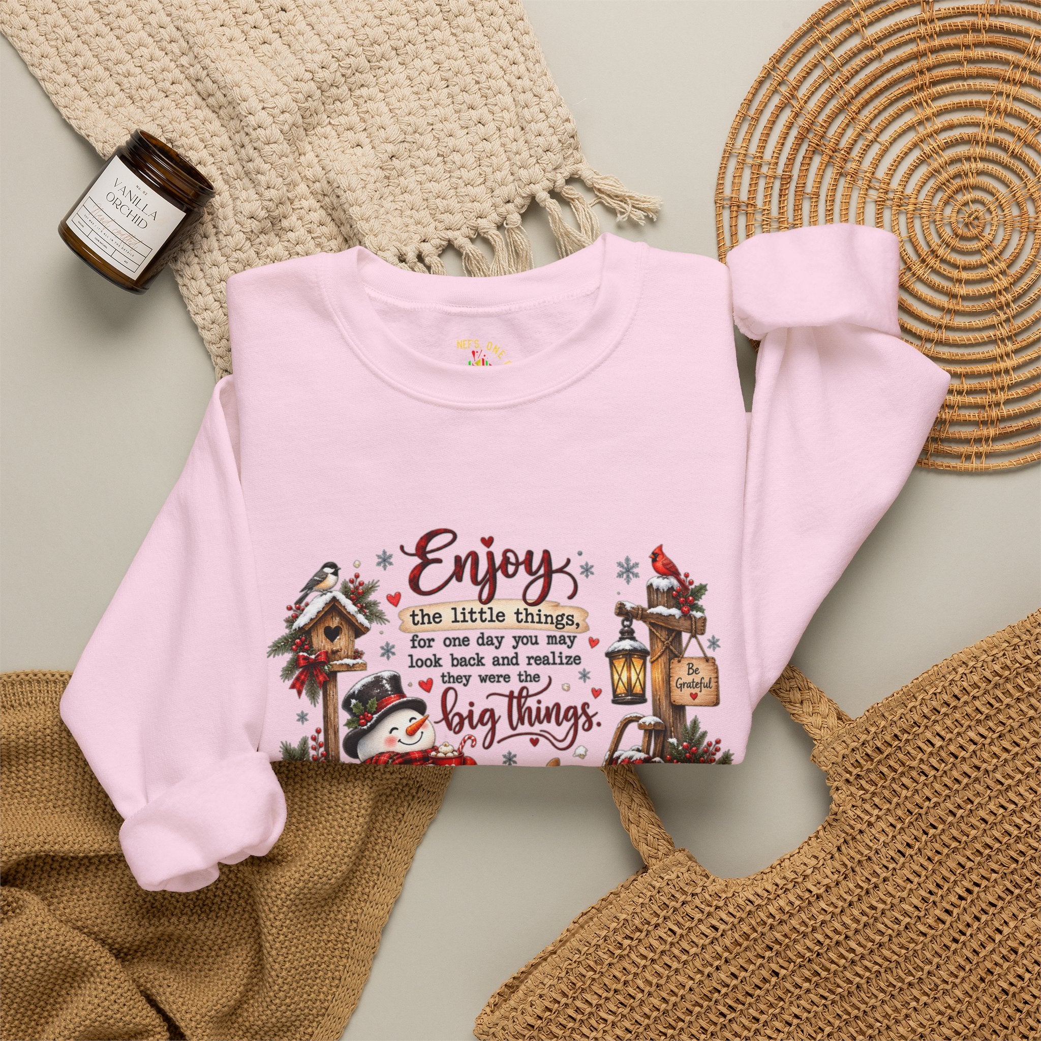 Enjoy the Little Things Christmas Crewneck Sweatshirt