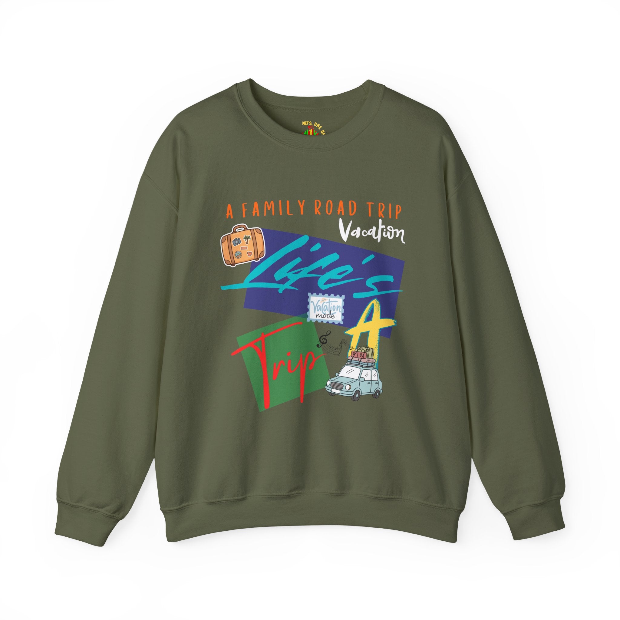 Road Trip T-Shirt — "Life's a Trip" Retro (Enter Family Name) on Back Travel Graphic