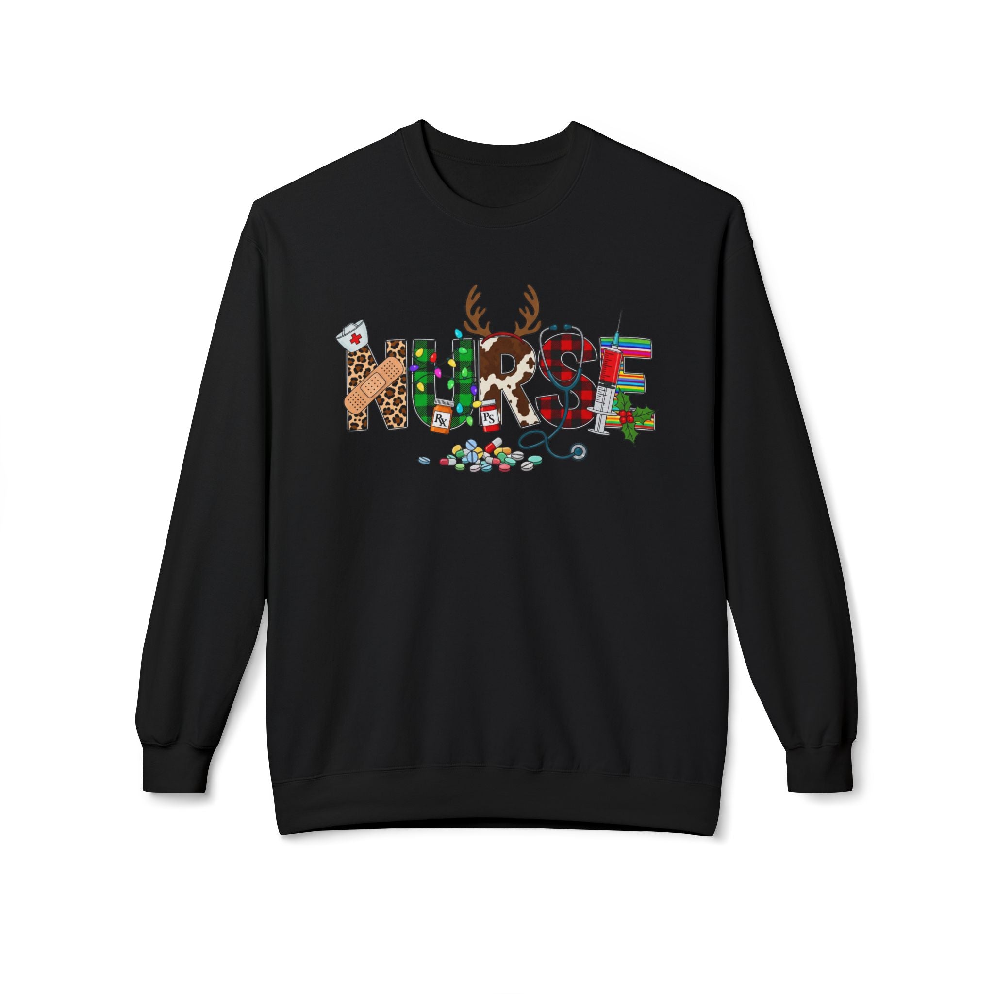 Nurse Christmas Crewneck Sweatshirt – Festive Medical Holiday Gift