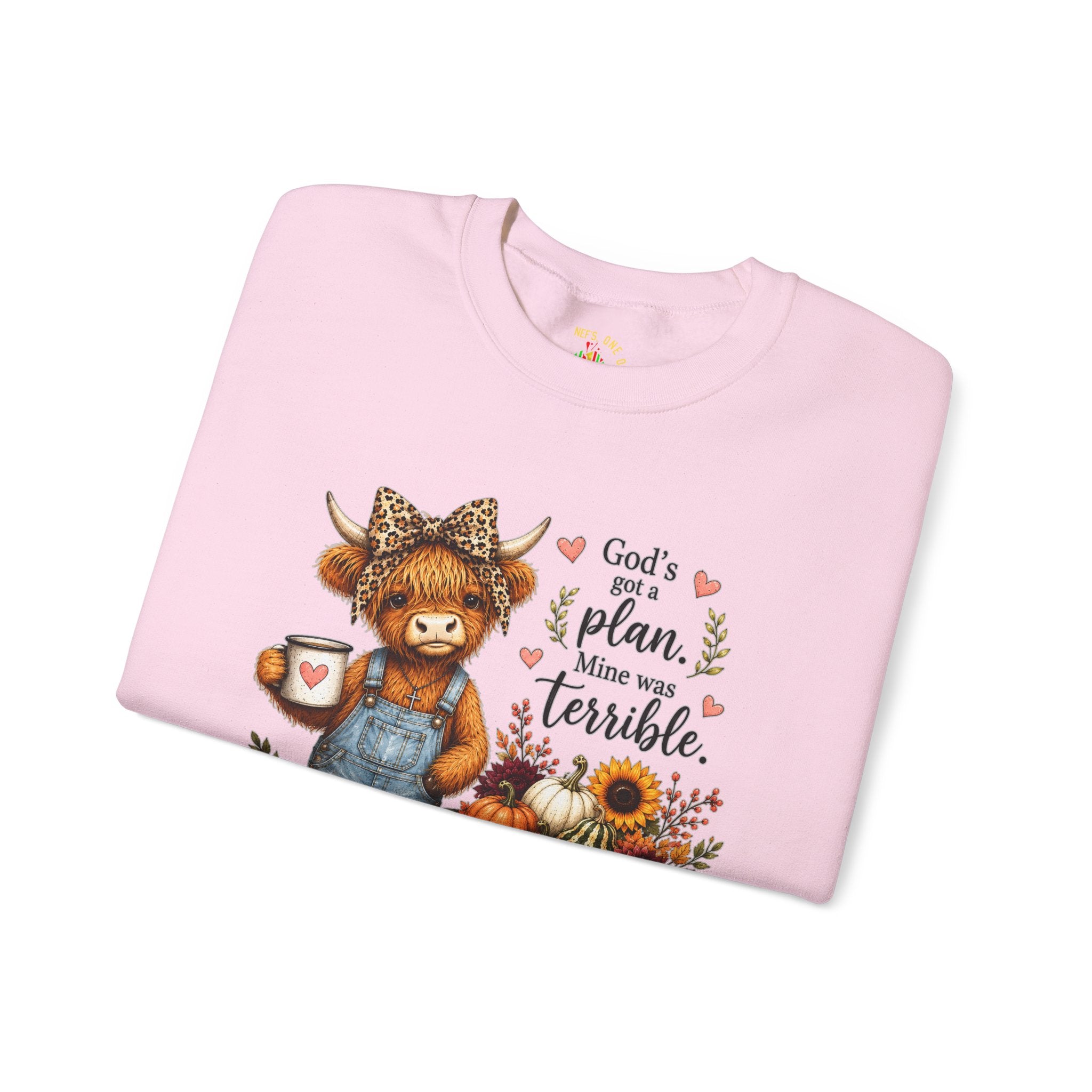God’s Plan, Mine Was Terrible Bear Fall Crewneck Sweatshirt