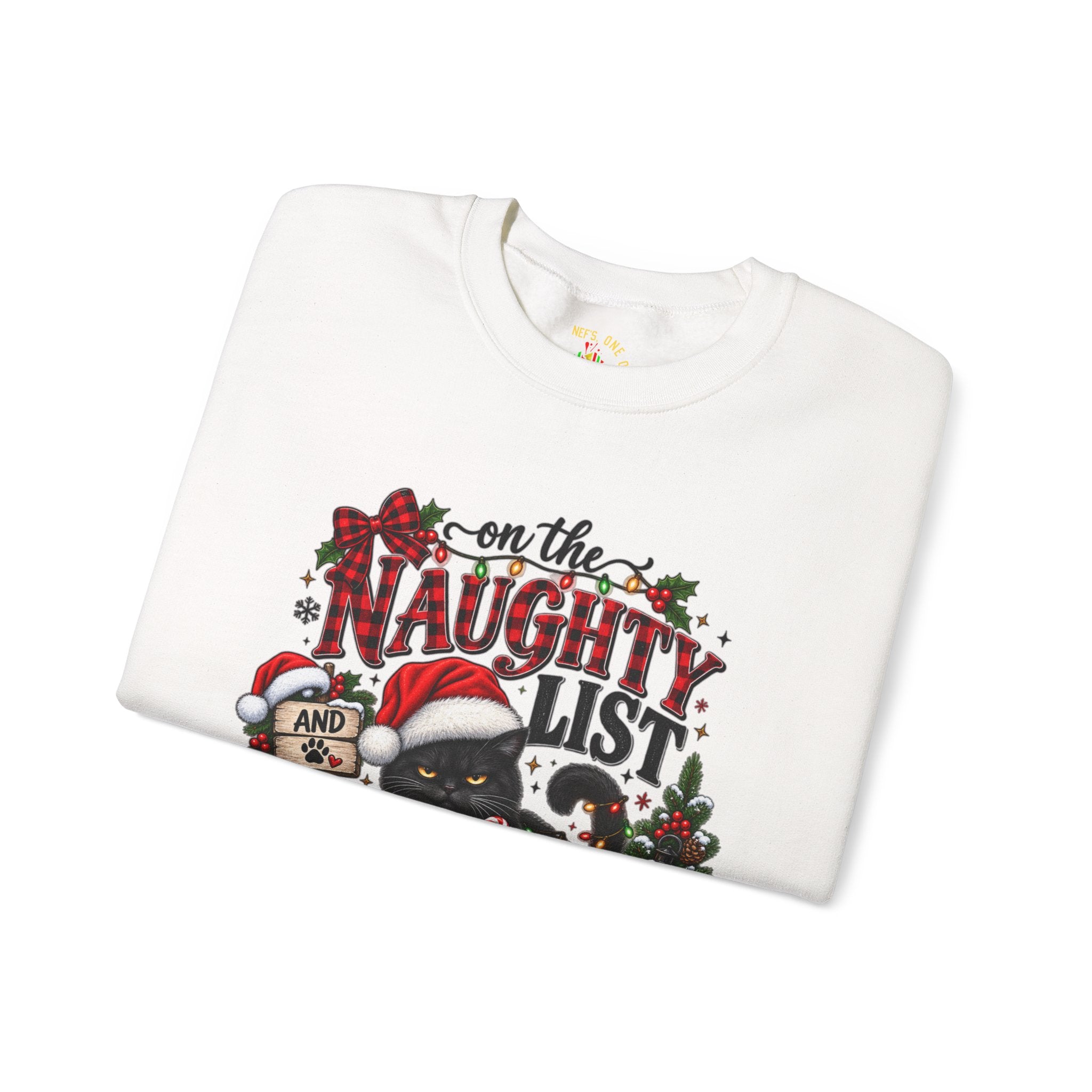 On the Naughty List Christmas Crewneck Sweatshirt