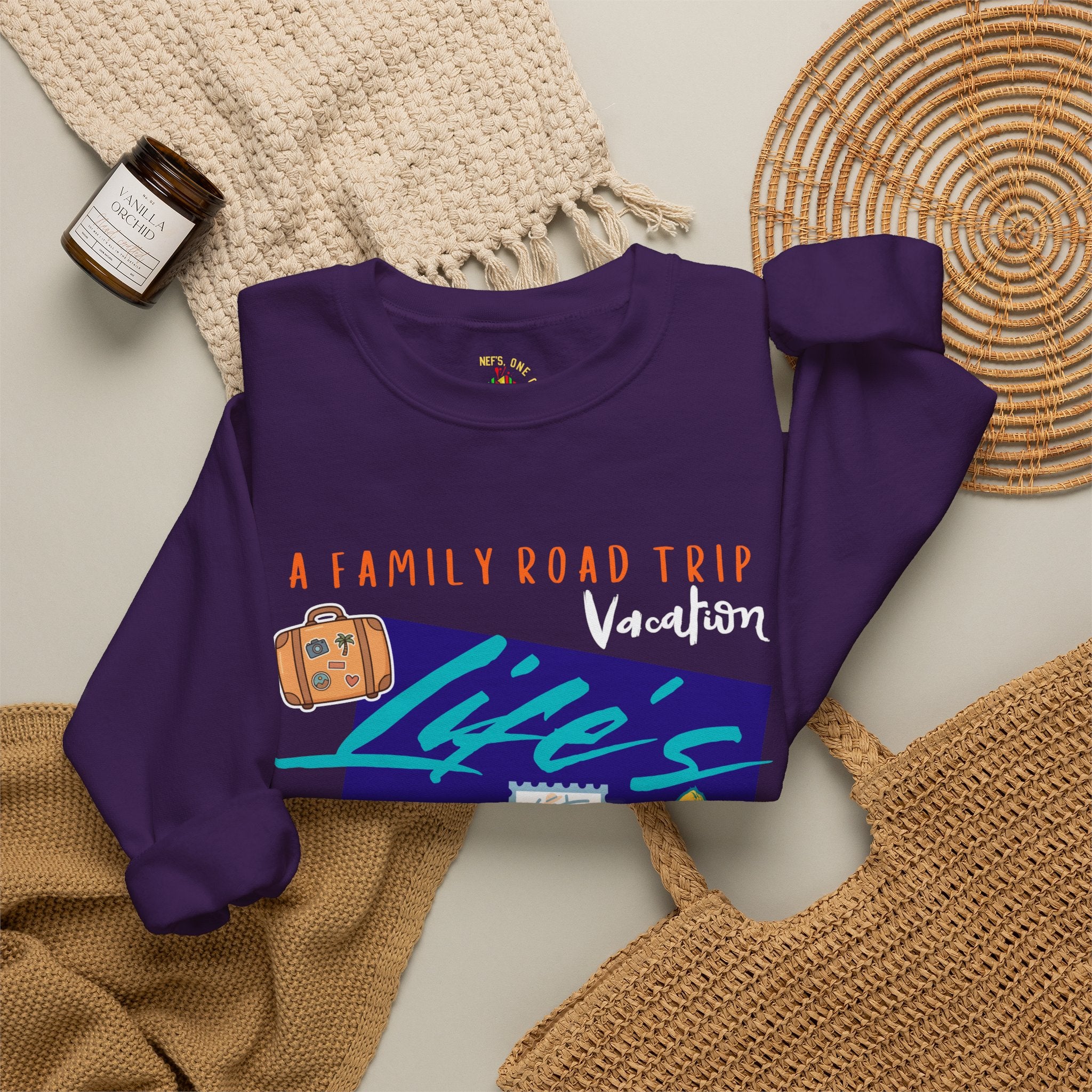 Road Trip T-Shirt — "Life's a Trip" Retro (Enter Family Name) on Back Travel Graphic