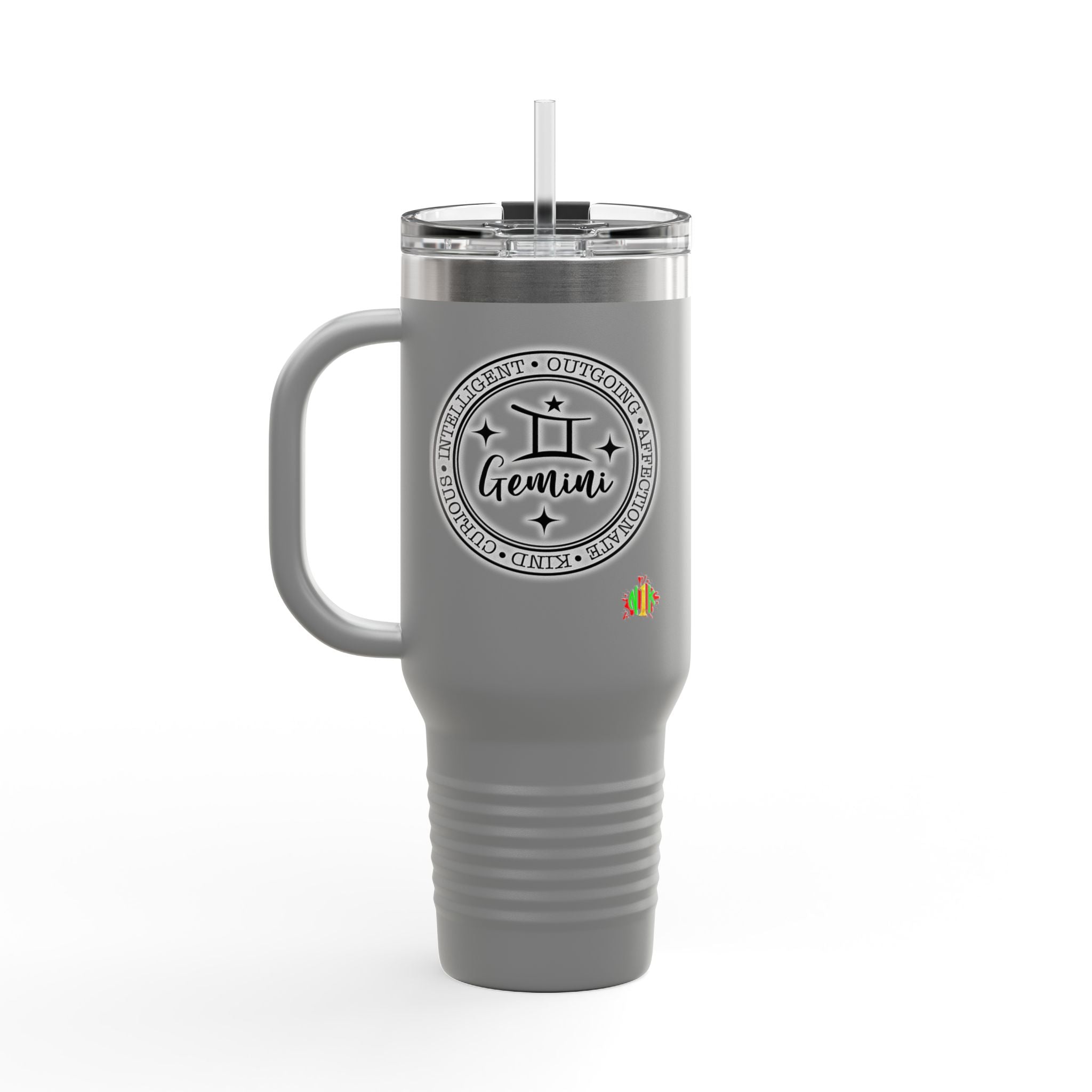 Gemini Insulated Travel Mug | Personalized 40oz Tumbler | Ideal Gift for Zodiac Lovers, Birthdays, Astrology, & Everyday Use