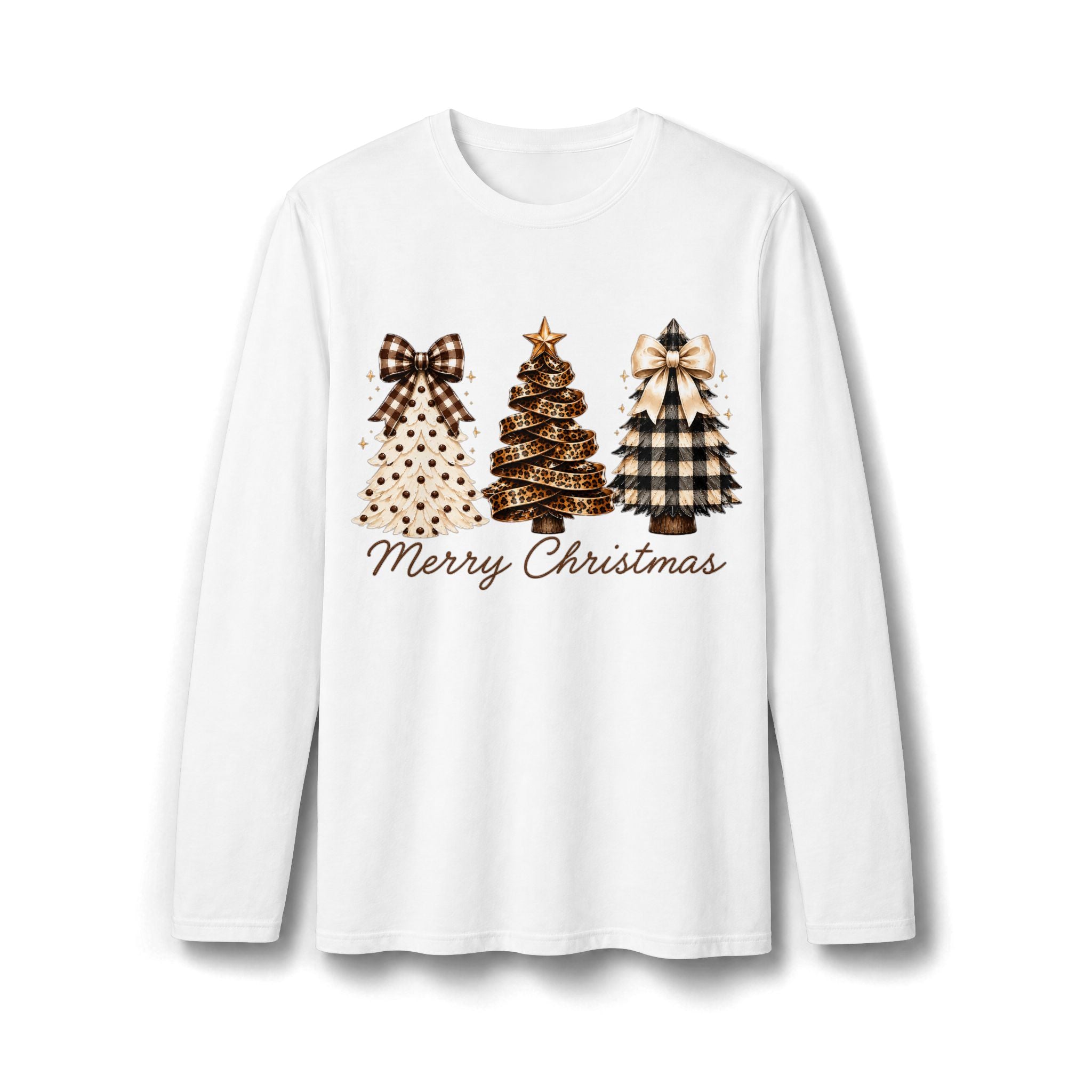 Merry Christmas Gingerbread Christmas Tree Long Sleeve T-Shirt