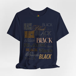 Black Text Unisex Tee, Casual Graphic T-Shirt for Fashion Lovers, Perfect Gift for All Occasions, Streetwear Style, Trendy Top