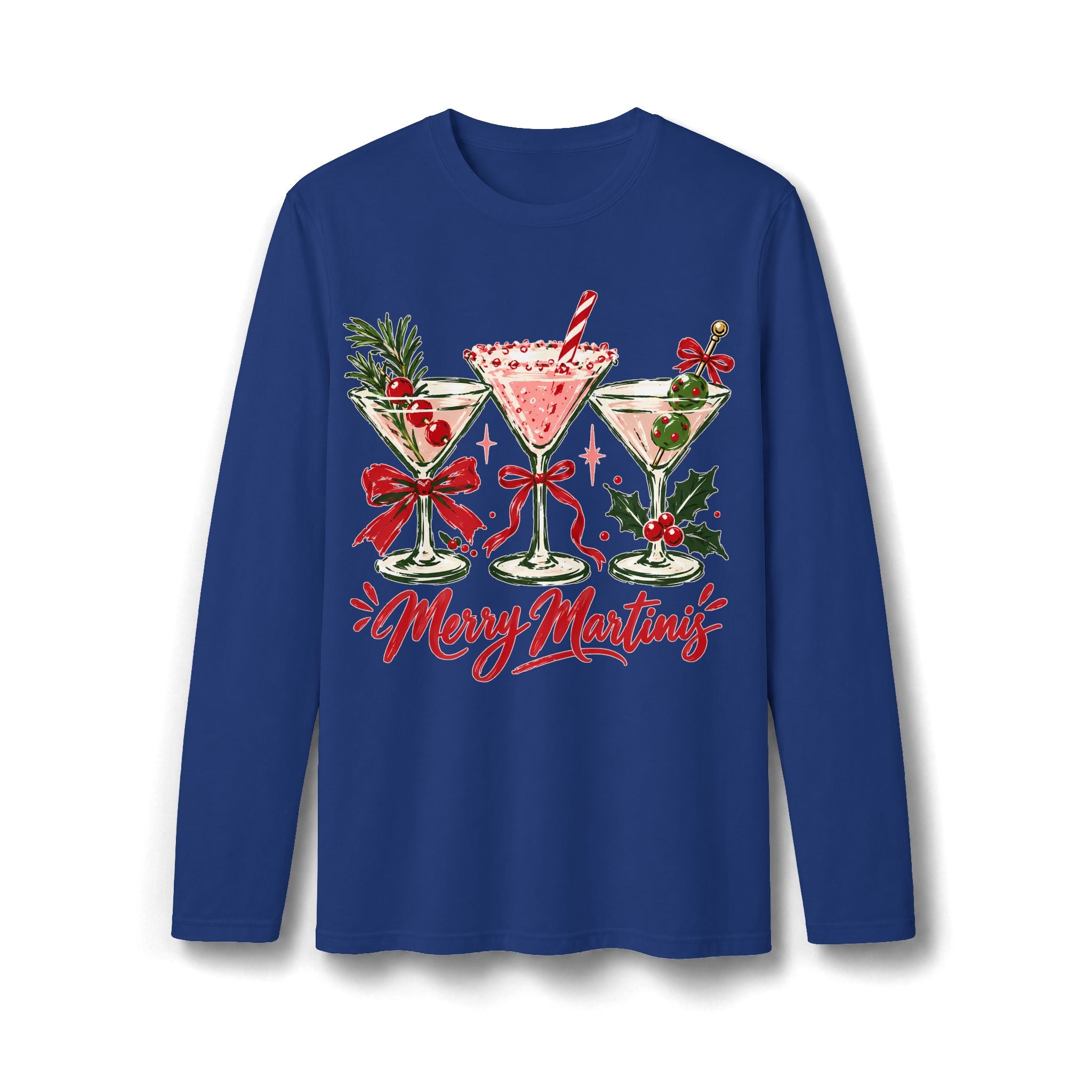 Merry Martinis Christmas Long Sleeve T-Shirt