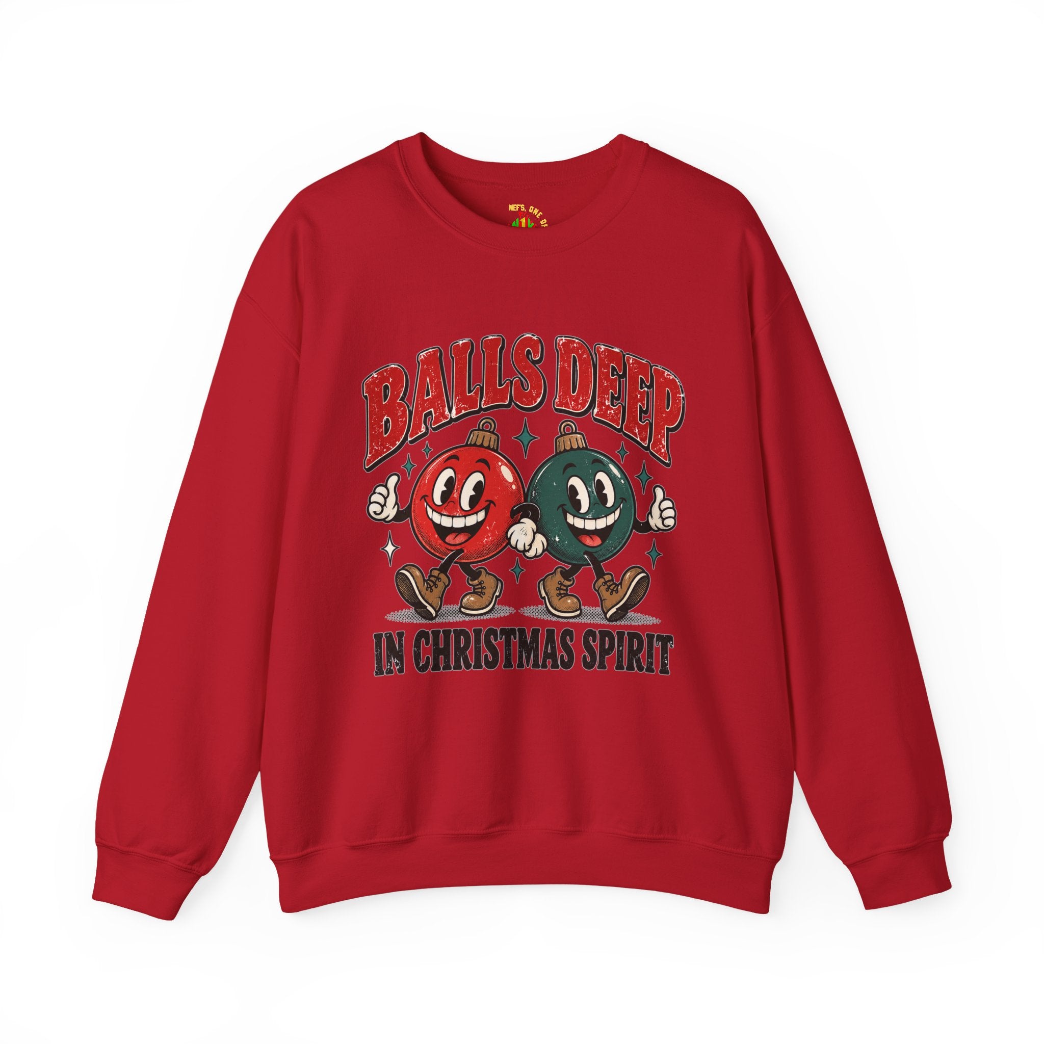Balls Deep in Christmas Spirit Crewneck Sweatshirt