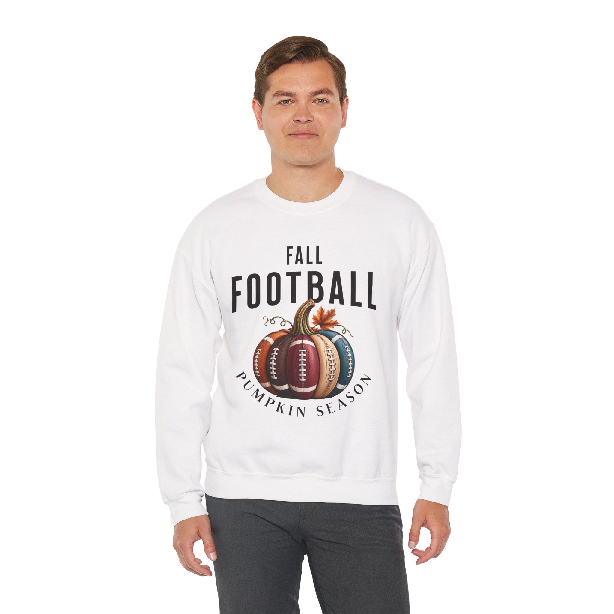 Fall Football Pumpkin Season Crewneck Sweatshirt