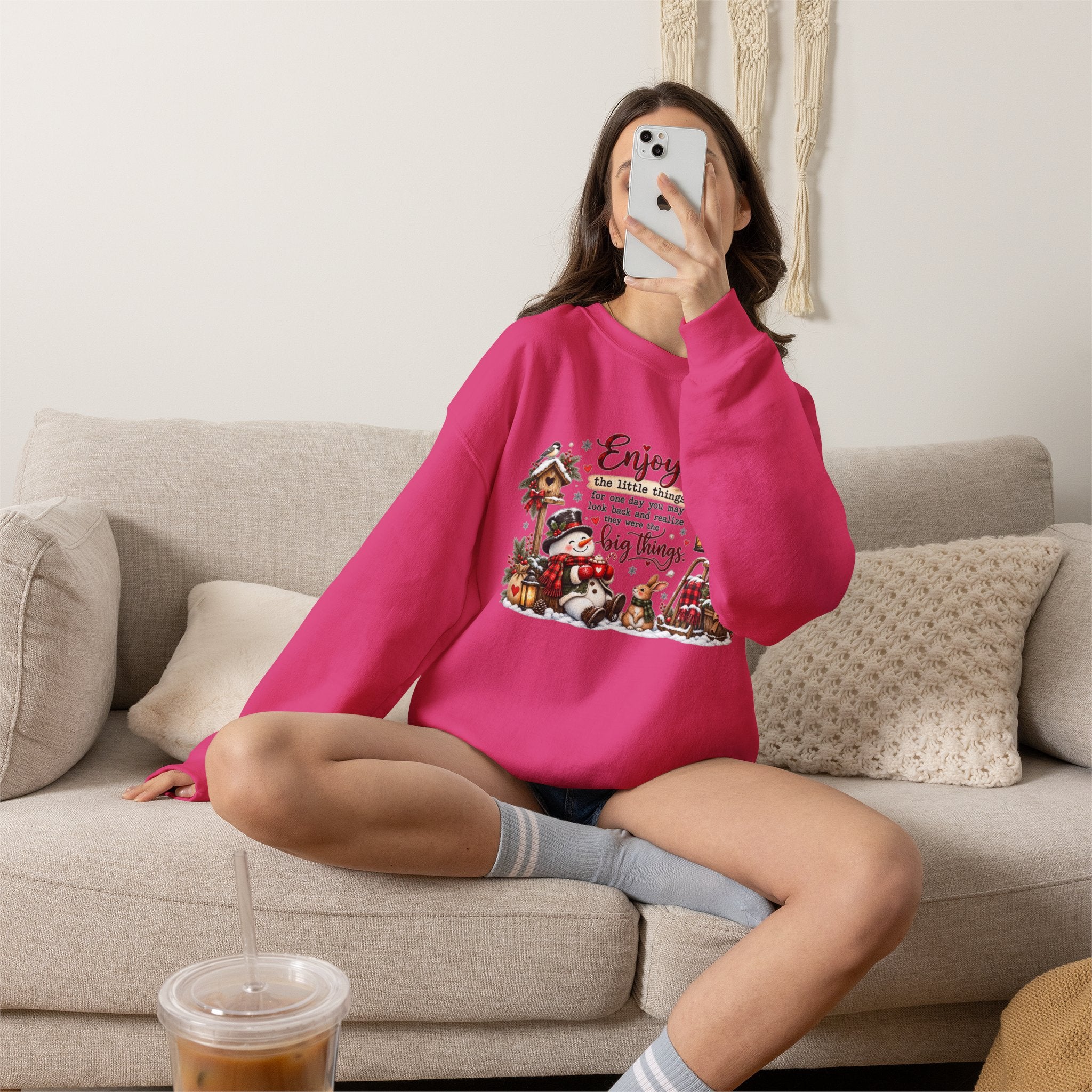 Enjoy the Little Things Christmas Crewneck Sweatshirt