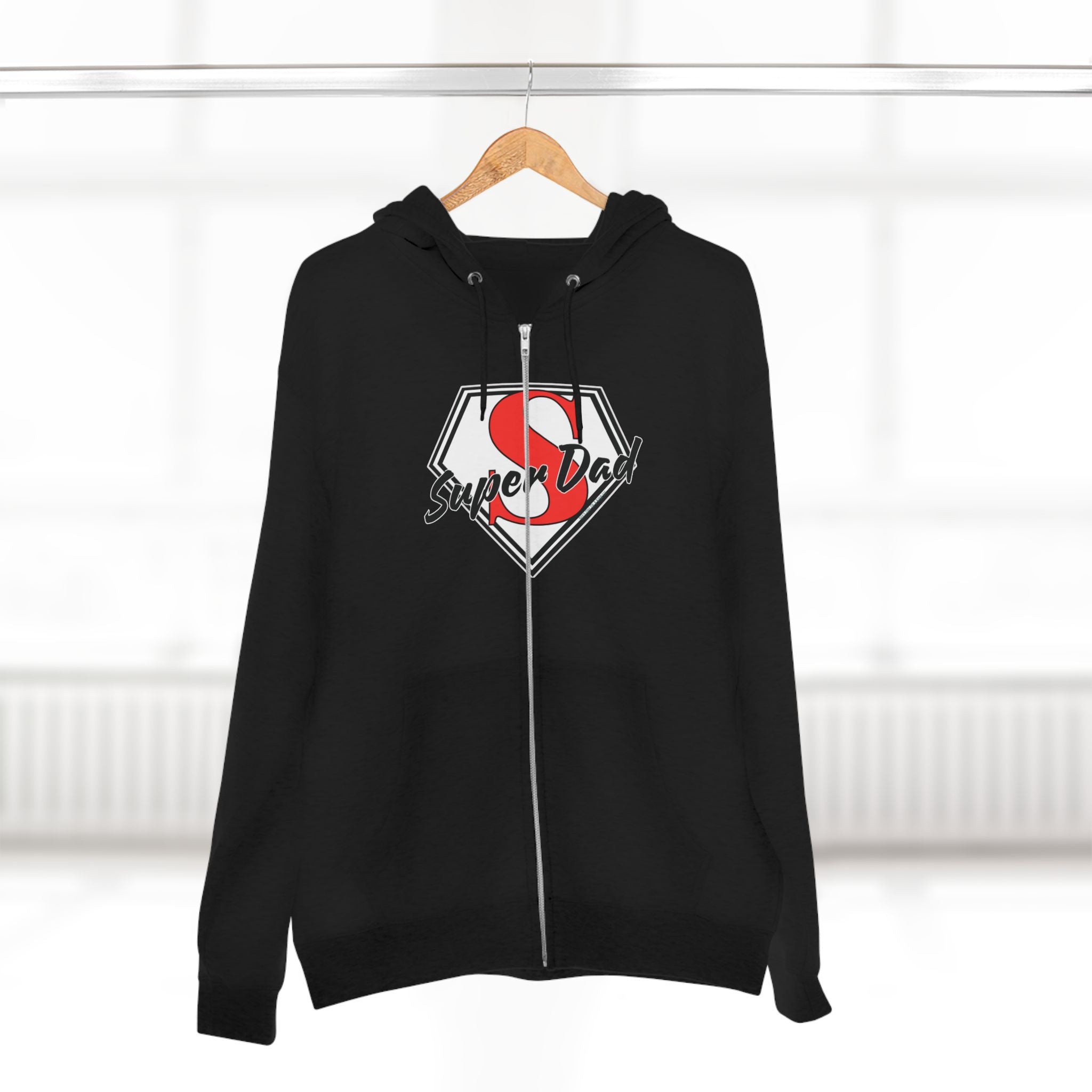 Super Dad Unisex Zip Hoodie | Perfect for Father's Day, Cool Dad Gifts, Family Outings, Casual Wear, Birthday Present
