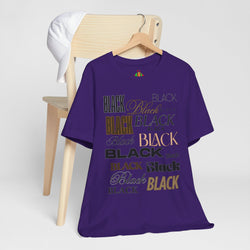 Black Text Unisex Tee, Casual Graphic T-Shirt for Fashion Lovers, Perfect Gift for All Occasions, Streetwear Style, Trendy Top