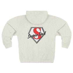 Super Dad Unisex Zip Hoodie | Perfect for Father's Day, Cool Dad Gifts, Family Outings, Casual Wear, Birthday Present