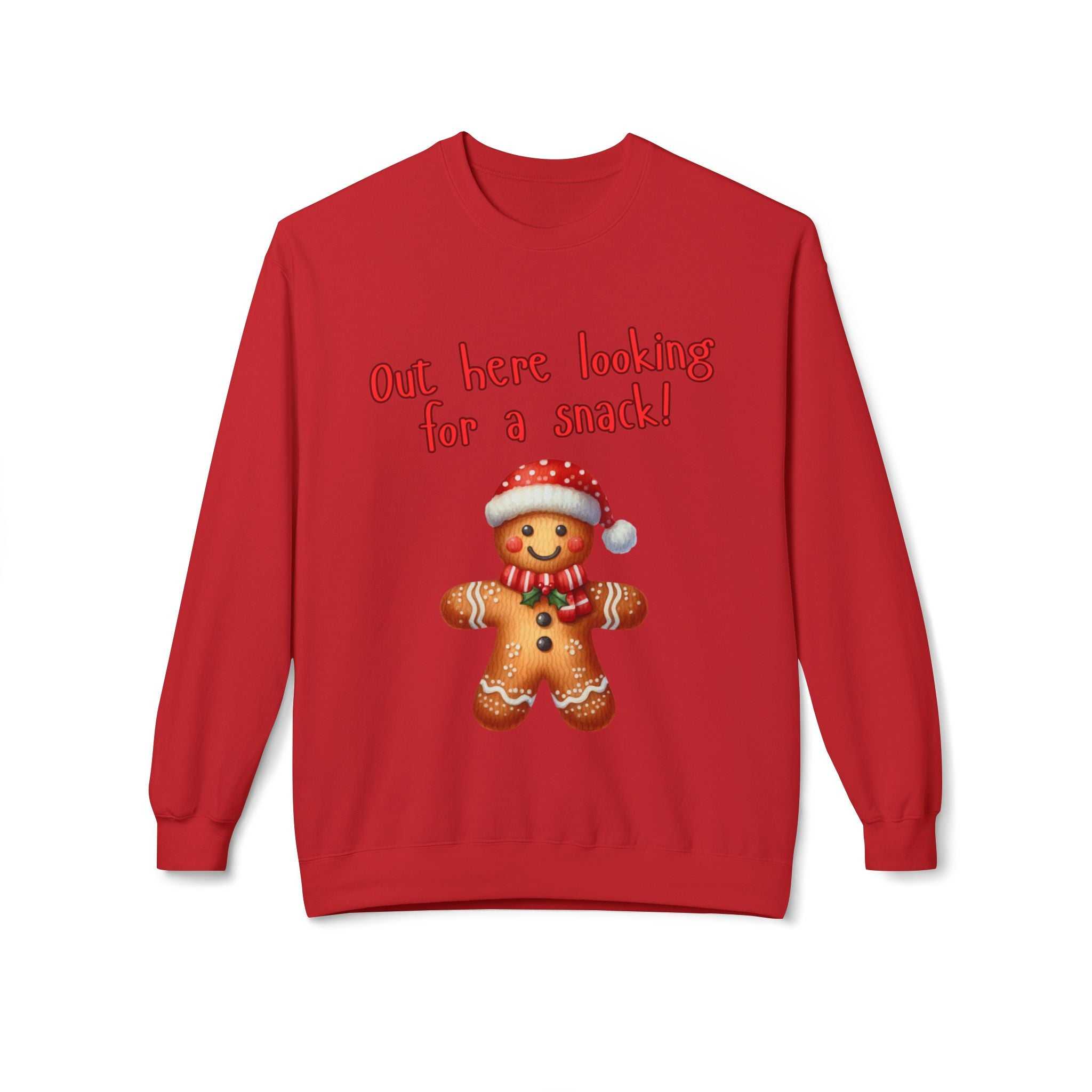 Gingerbread 'Out Here Looking for a Snack' Crewneck SweatshirtSweatshirtGingerbread 'Out Here Looking for a Snack' Crewneck Sweatshirt