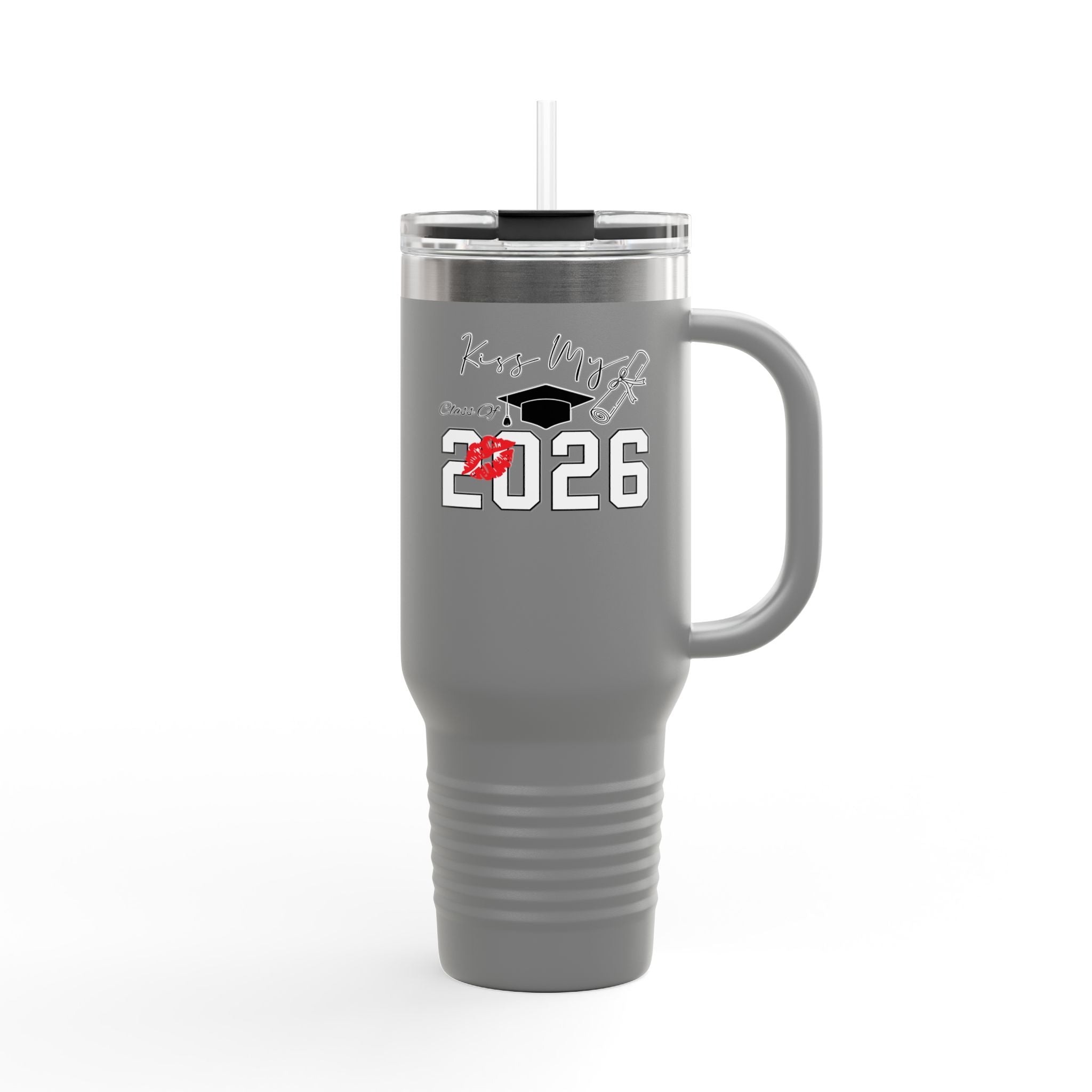 2026 Insulated Travel Mug, 40oz, Stylish Drinkware for On-the-Go, Ideal for Graduations, Hot & Cold Beverages, Outdoor Adventures