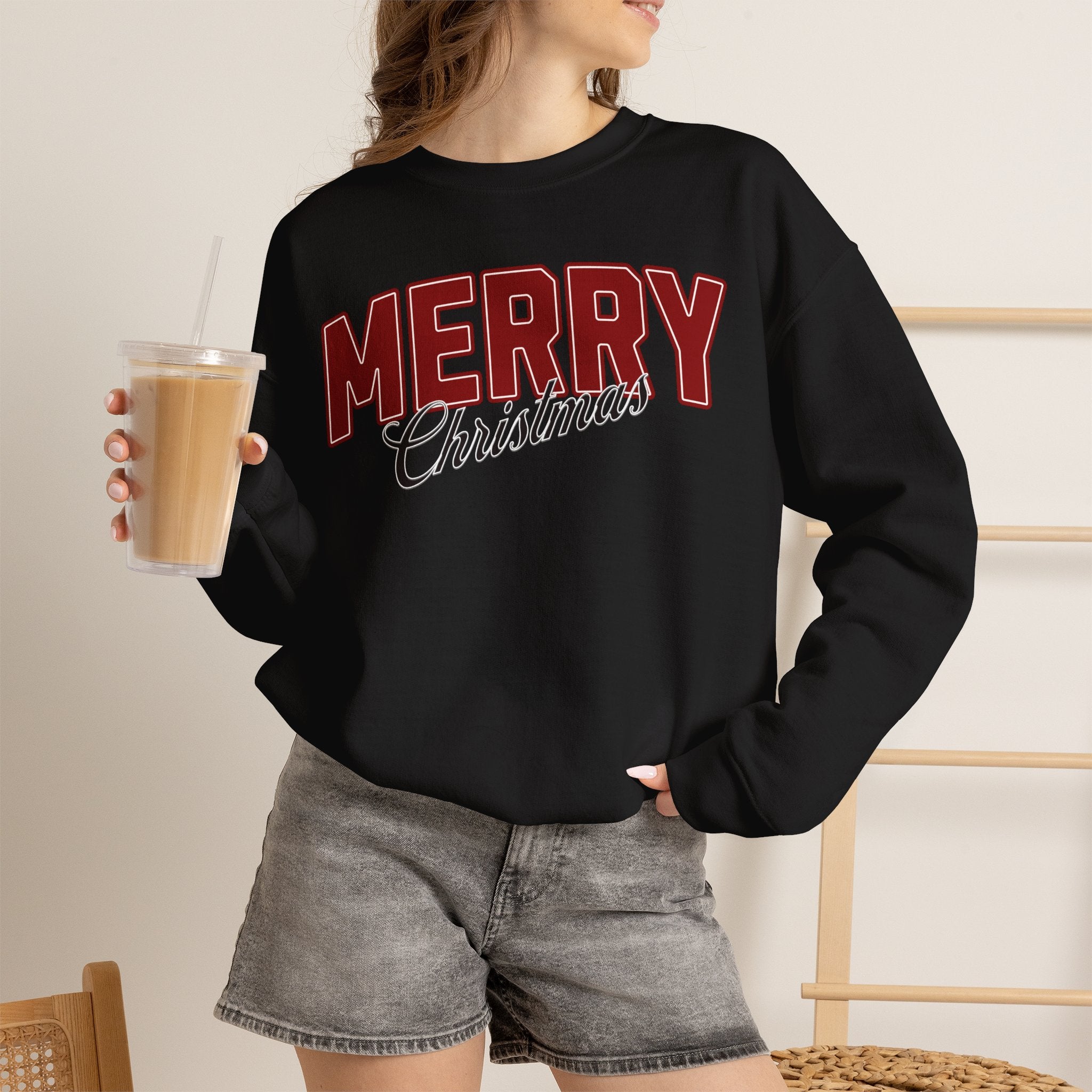Merry Christmas Personalized Family Name Sweatshirt