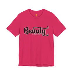 Beauty with the Beast Valentine Casual, Soft Unisex Jersey Short Sleeve Tee