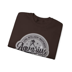Aquarius Zodiac Unisex Casual Crewneck Sweatshirt