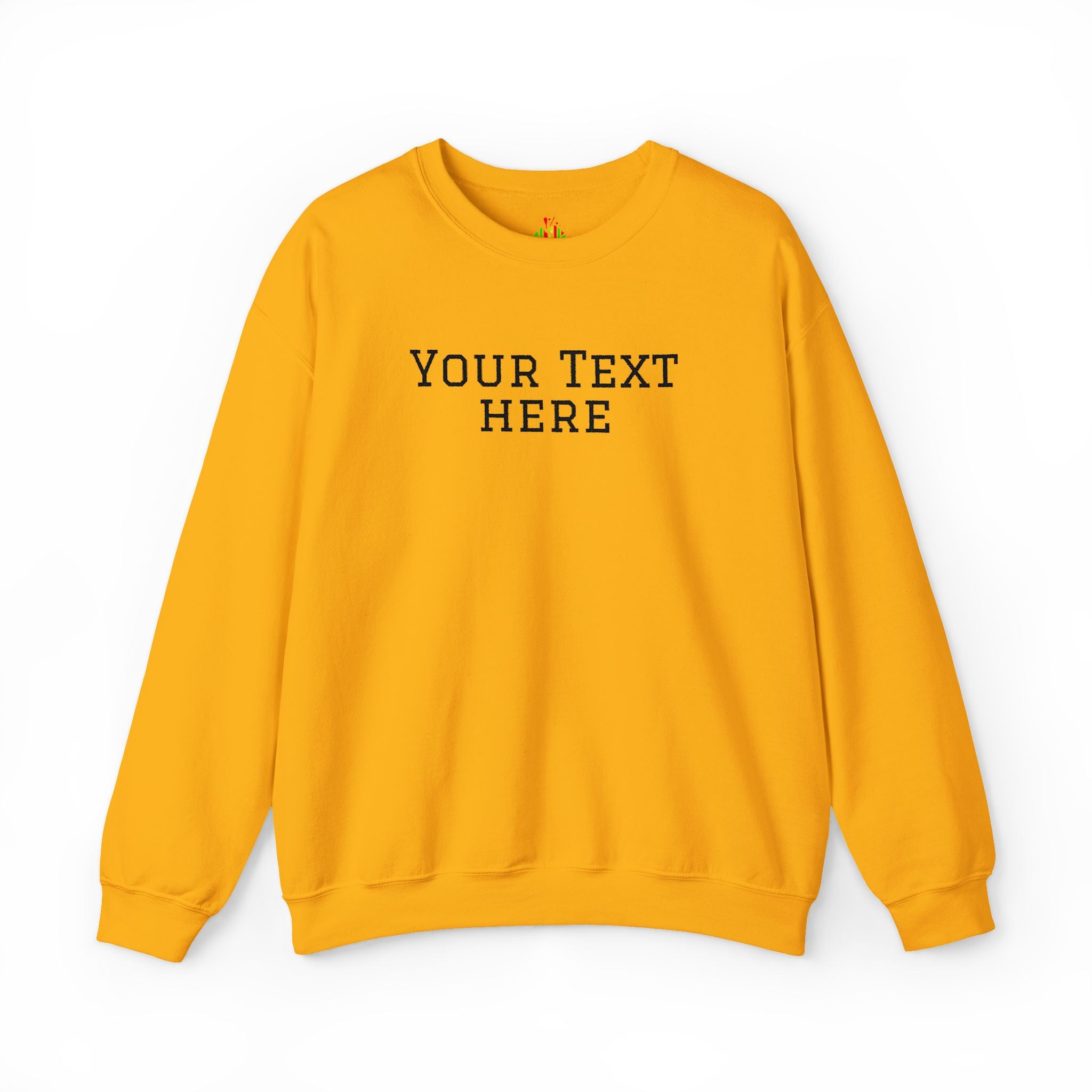 Custom Embroidered Text Crewneck Sweatshirt