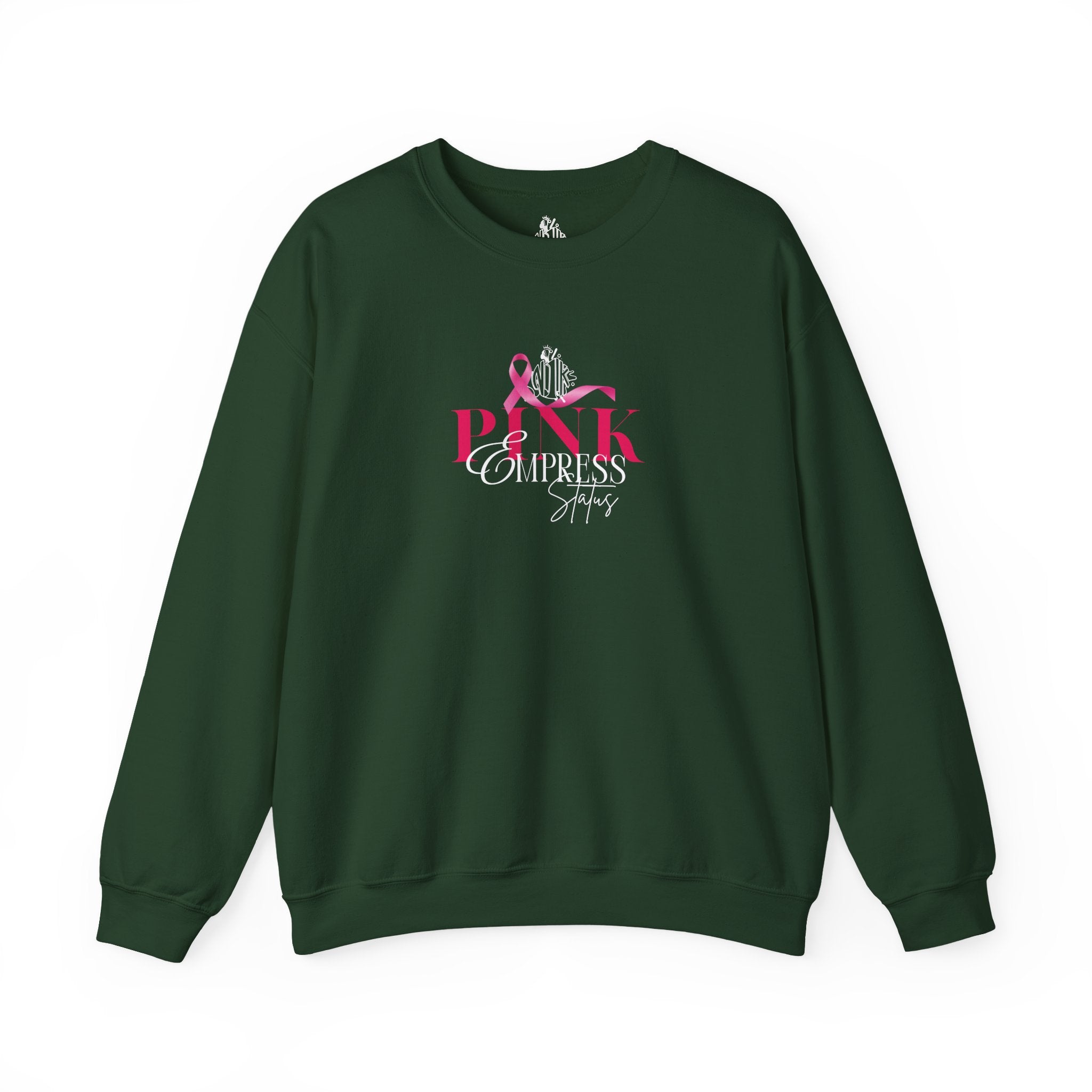 N1K Pink Empress Status Cancer Awareness Crewneck Sweatshirt - Pink Ribbon "PINK" Design