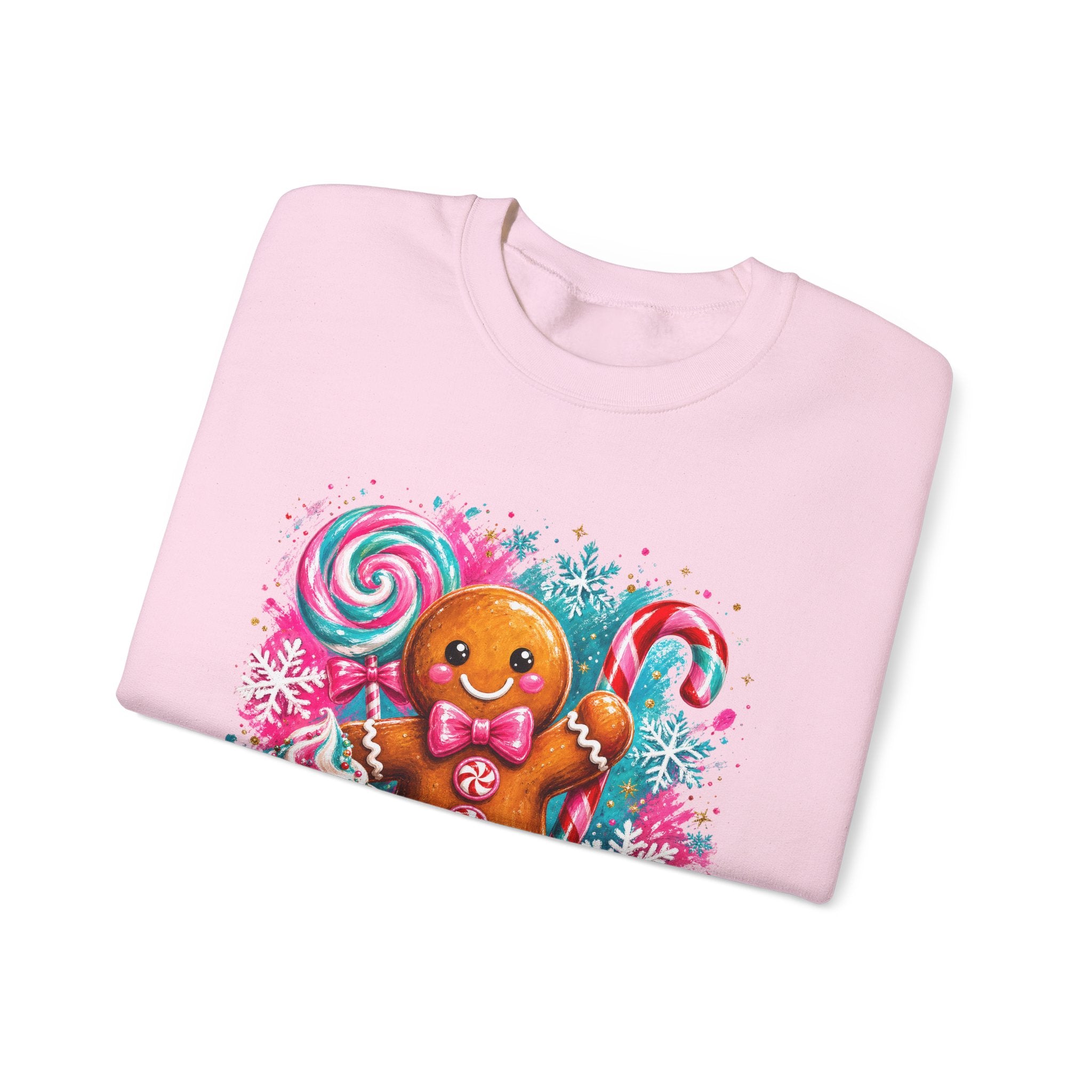 Christmas Gingerbread & Reindeer Crewneck Sweatshirt