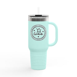 Gemini Insulated Travel Mug | Personalized 40oz Tumbler | Ideal Gift for Zodiac Lovers, Birthdays, Astrology, & Everyday Use