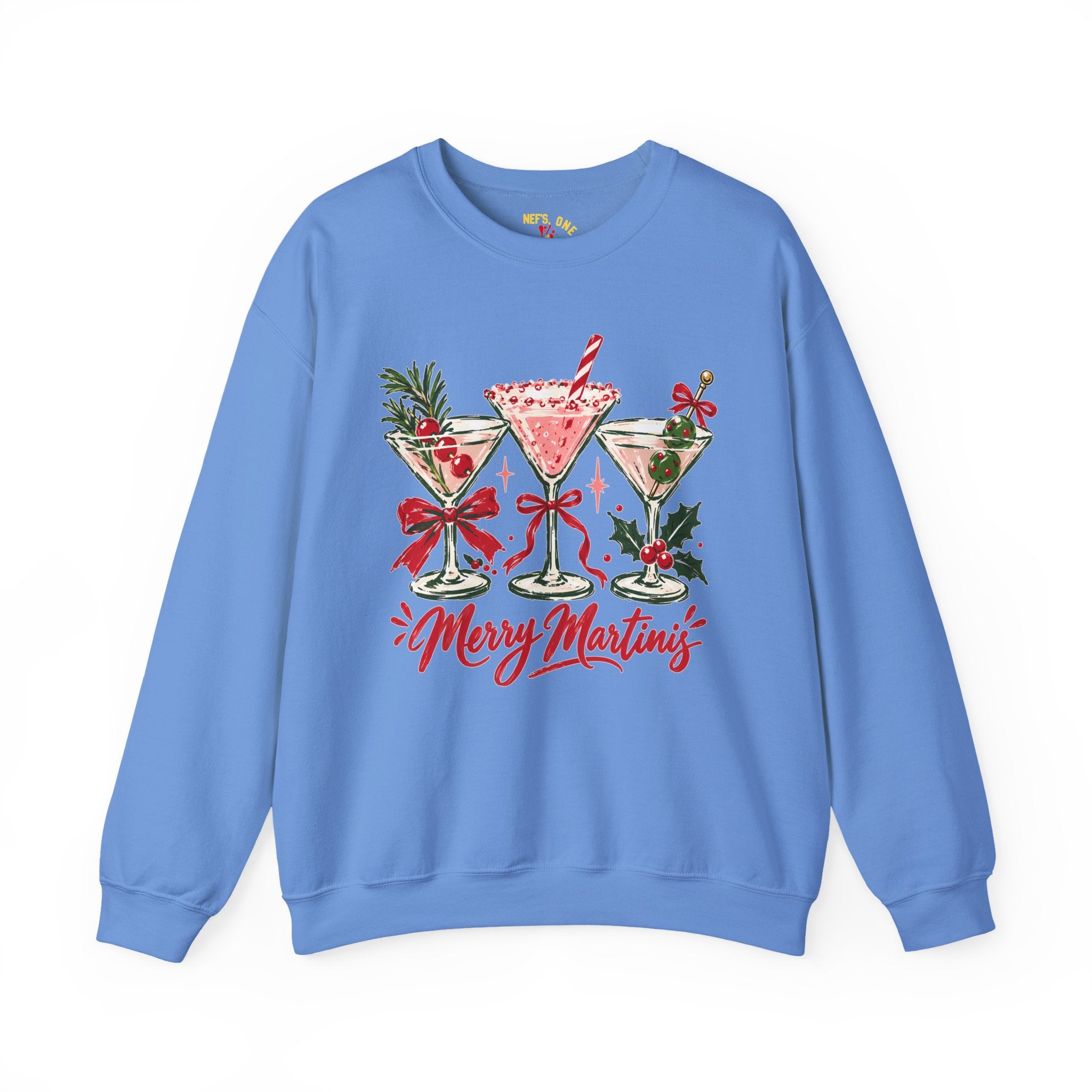 Merry Martinis Christmas Cocktail Crewneck Sweatshirt