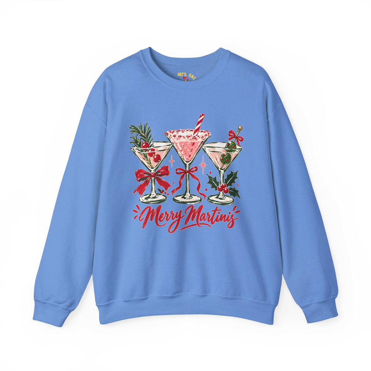 Merry Martinis Christmas Cocktail Crewneck Sweatshirt