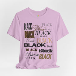 Black Text Unisex Tee, Casual Graphic T-Shirt for Fashion Lovers, Perfect Gift for All Occasions, Streetwear Style, Trendy Top