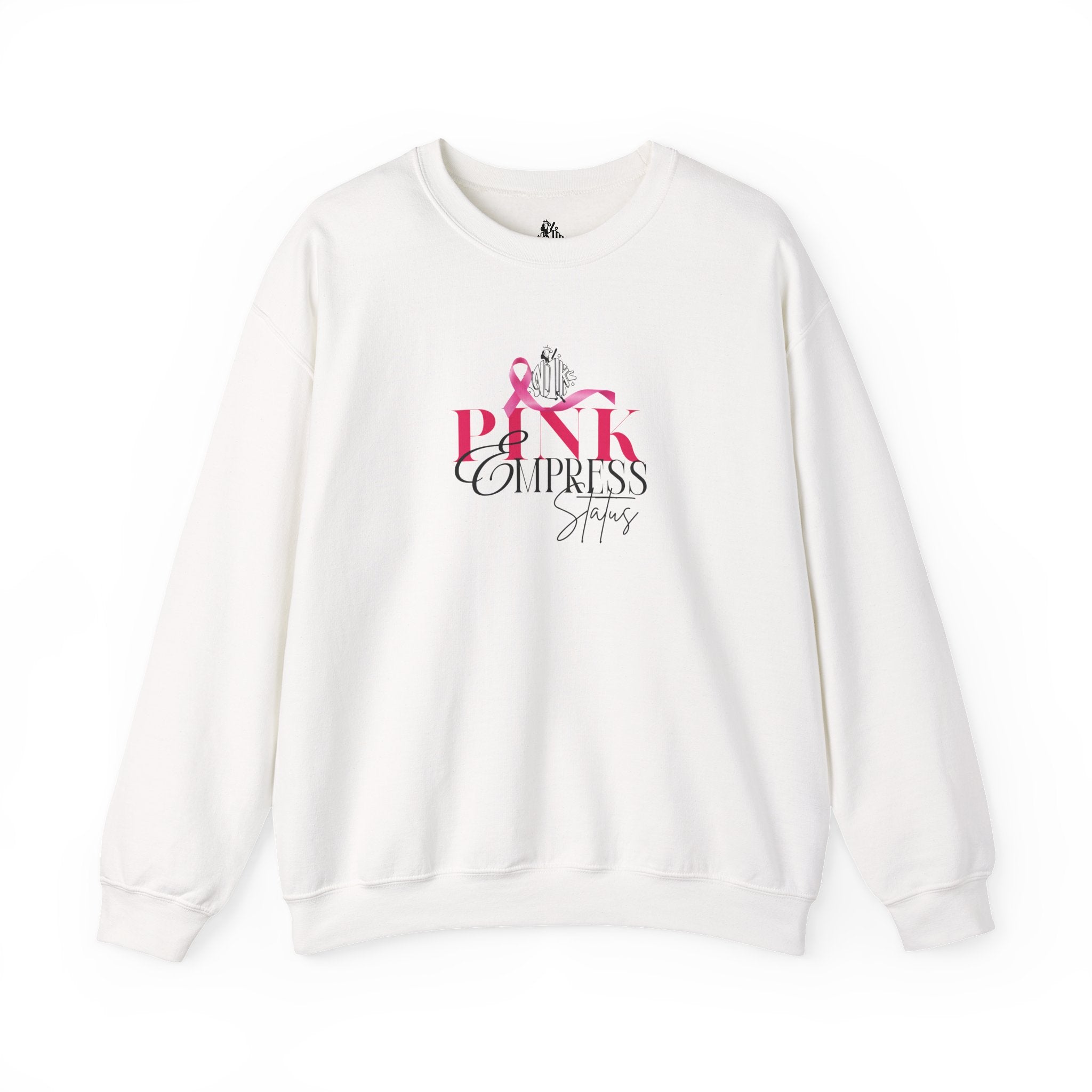 N1K Pink Empress Status Cancer Awareness Crewneck Sweatshirt - Pink Ribbon "PINK" Design