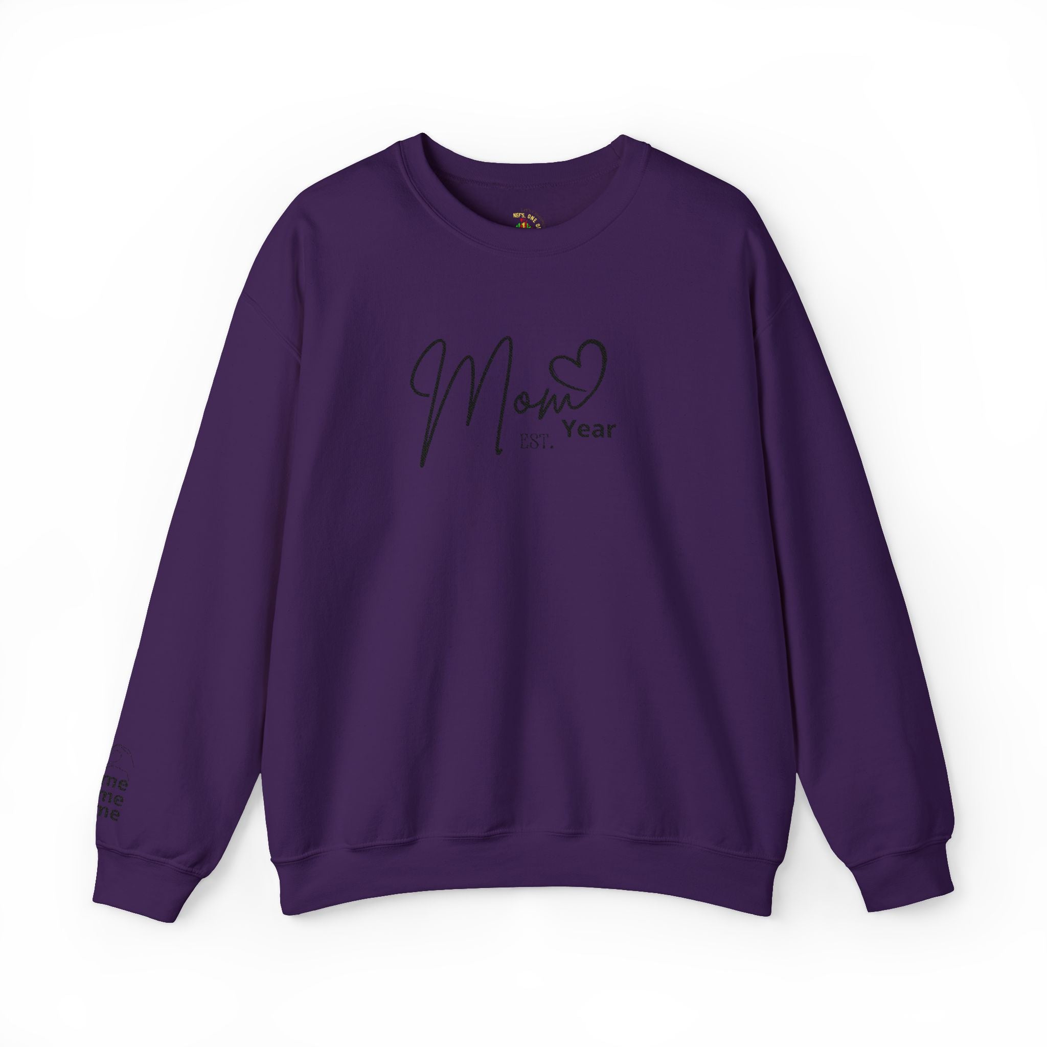 Mom Est. Year Embroidered Customizable Crewneck Sweatshirt