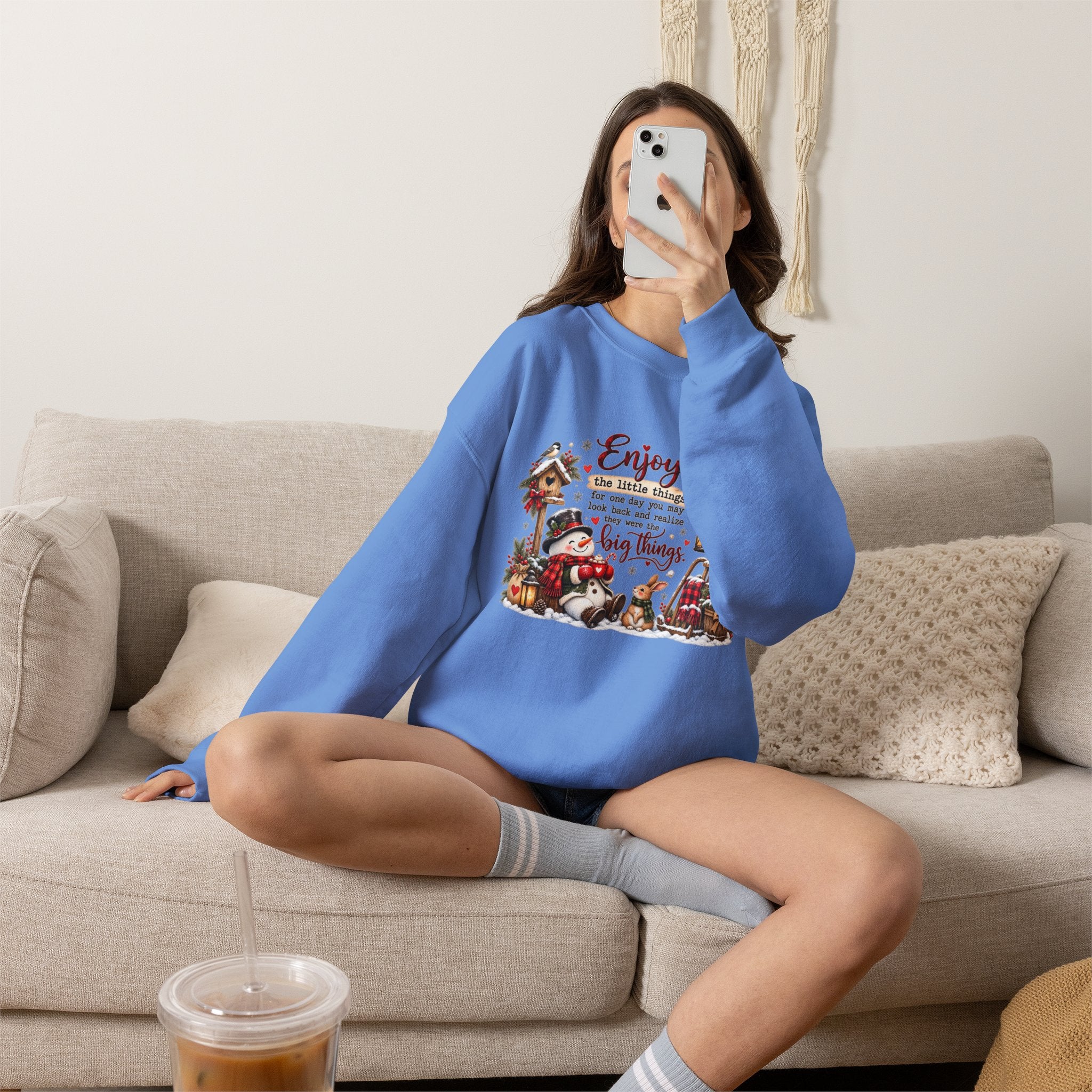 Enjoy the Little Things Christmas Crewneck Sweatshirt