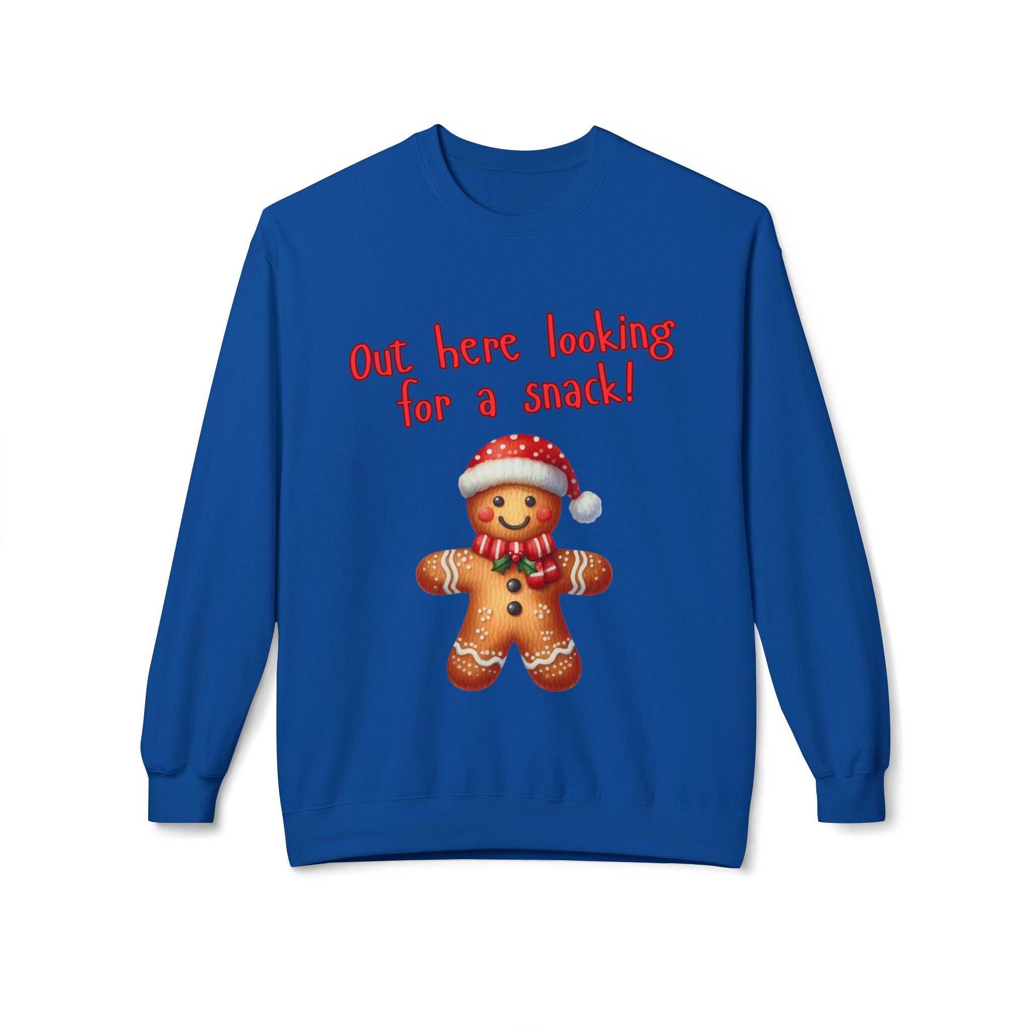Gingerbread 'Out Here Looking for a Snack' Crewneck SweatshirtSweatshirtGingerbread 'Out Here Looking for a Snack' Crewneck Sweatshirt