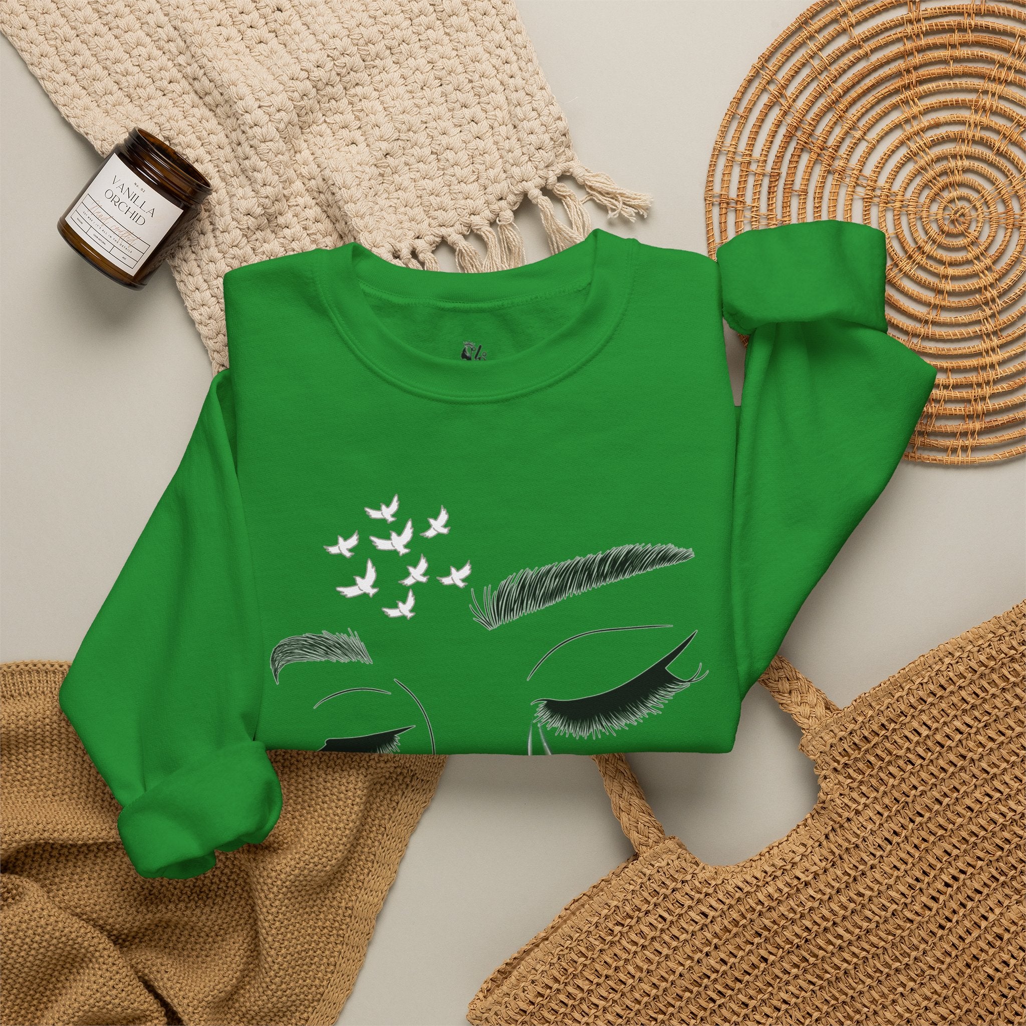 Tearful Eyes Crewneck Sweatshirt — Remember To Remember To Never Forget'