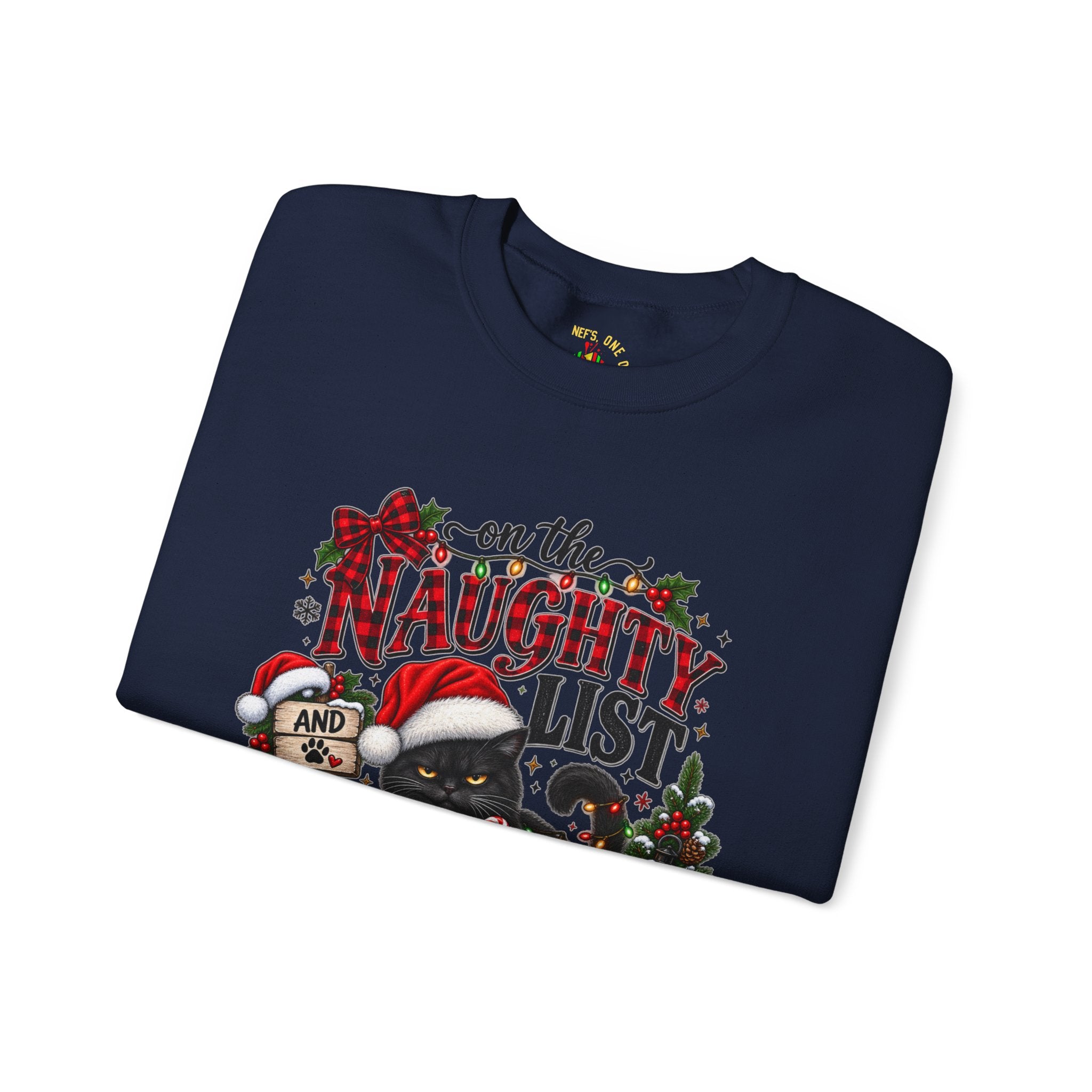 On the Naughty List Christmas Crewneck Sweatshirt