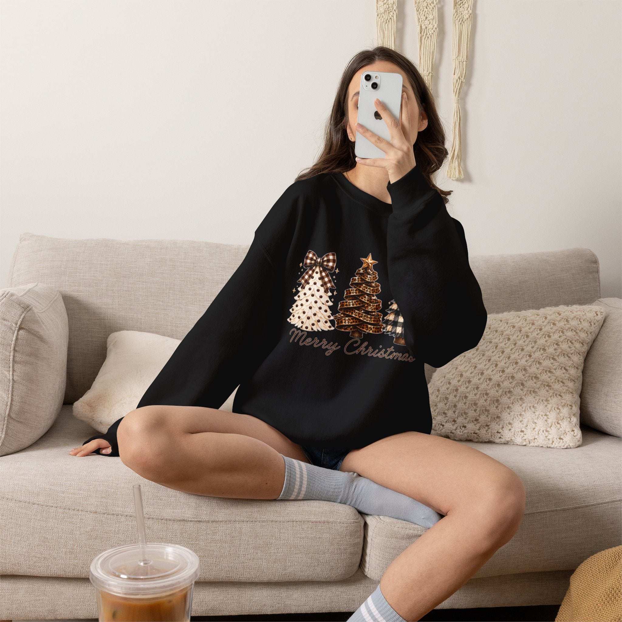 Merry Christmas Christmas Tree Crewneck Sweatshirt