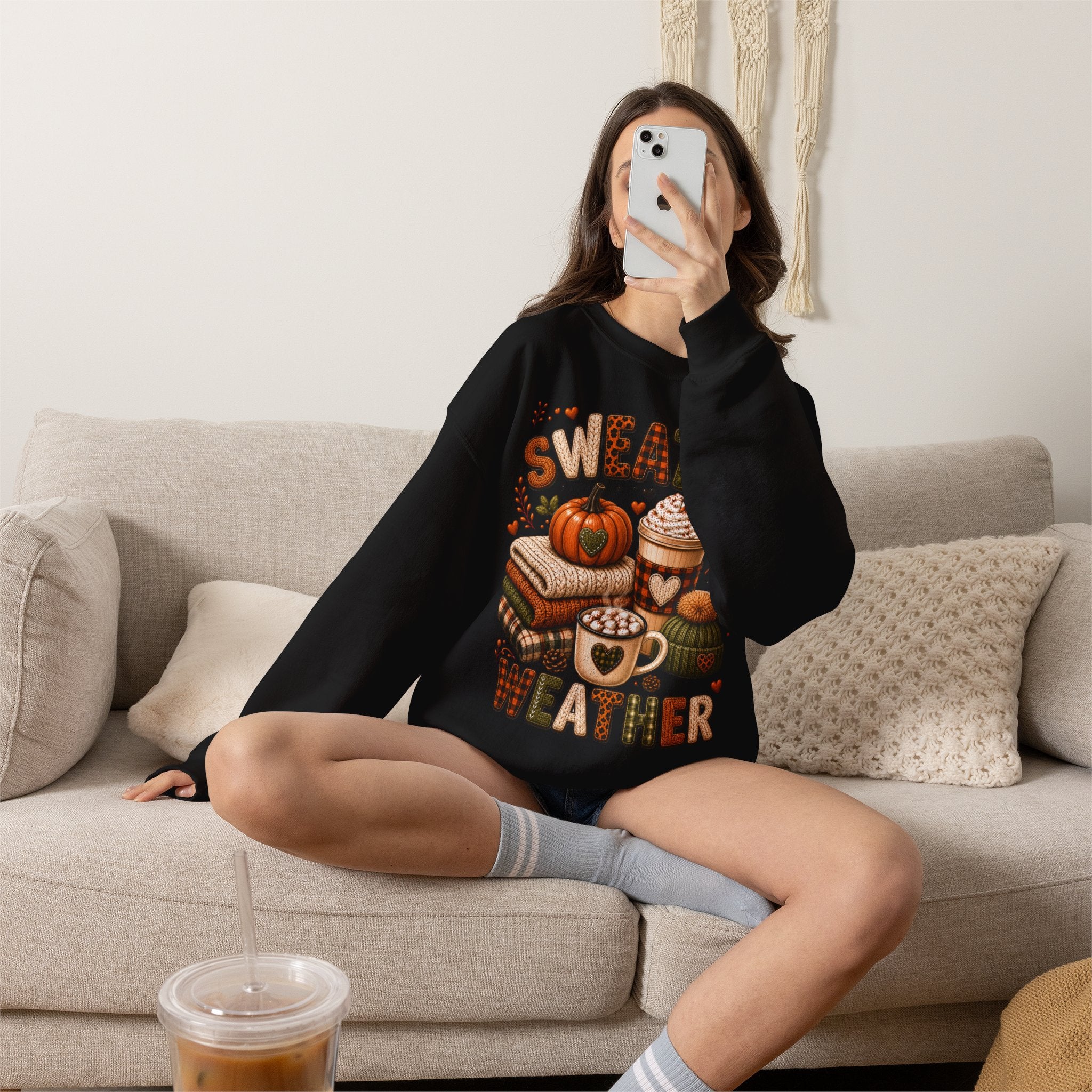 Sweater Weather Autumn Crewneck Sweatshirt
