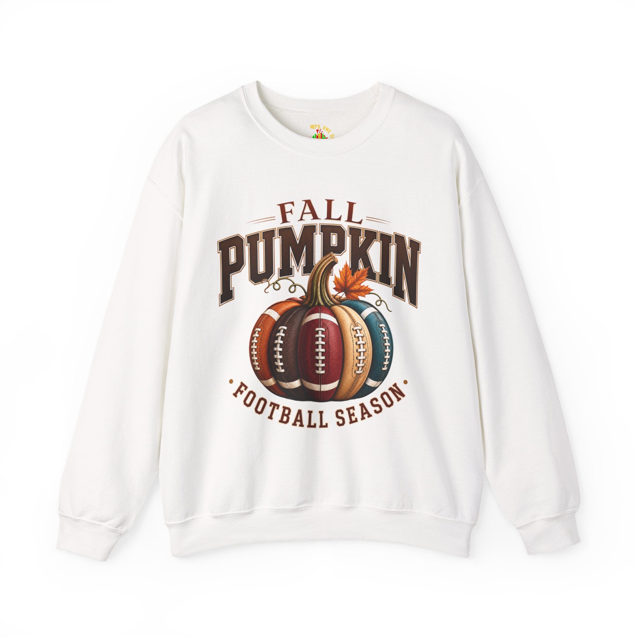 Fall Pumpkin Football Season Crewneck Sweatshirt