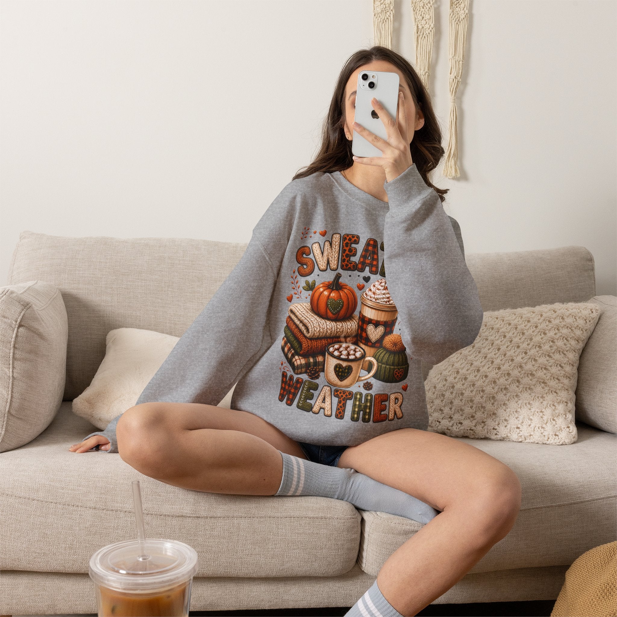 Sweater Weather Autumn Crewneck Sweatshirt