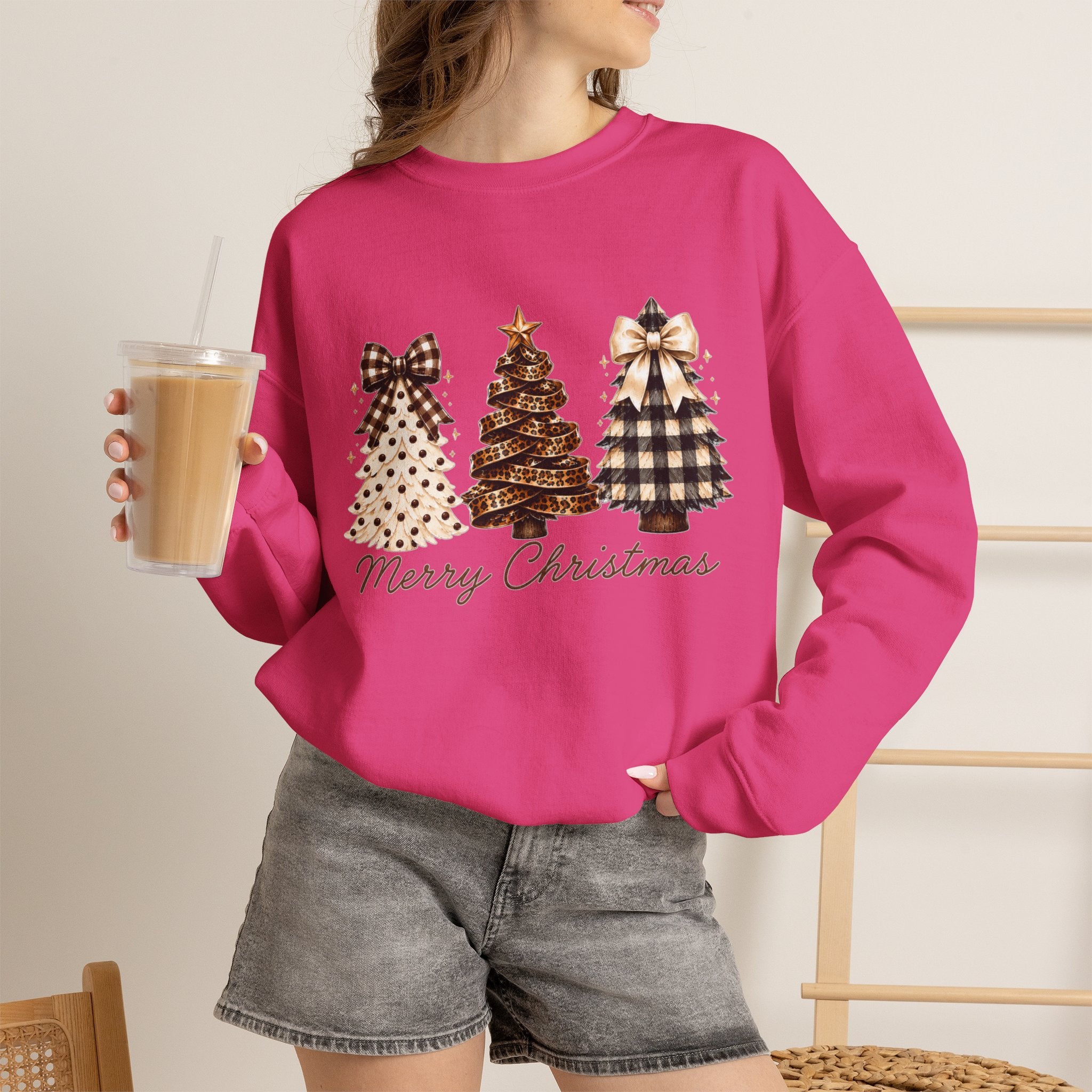 Merry Christmas Christmas Tree Crewneck Sweatshirt