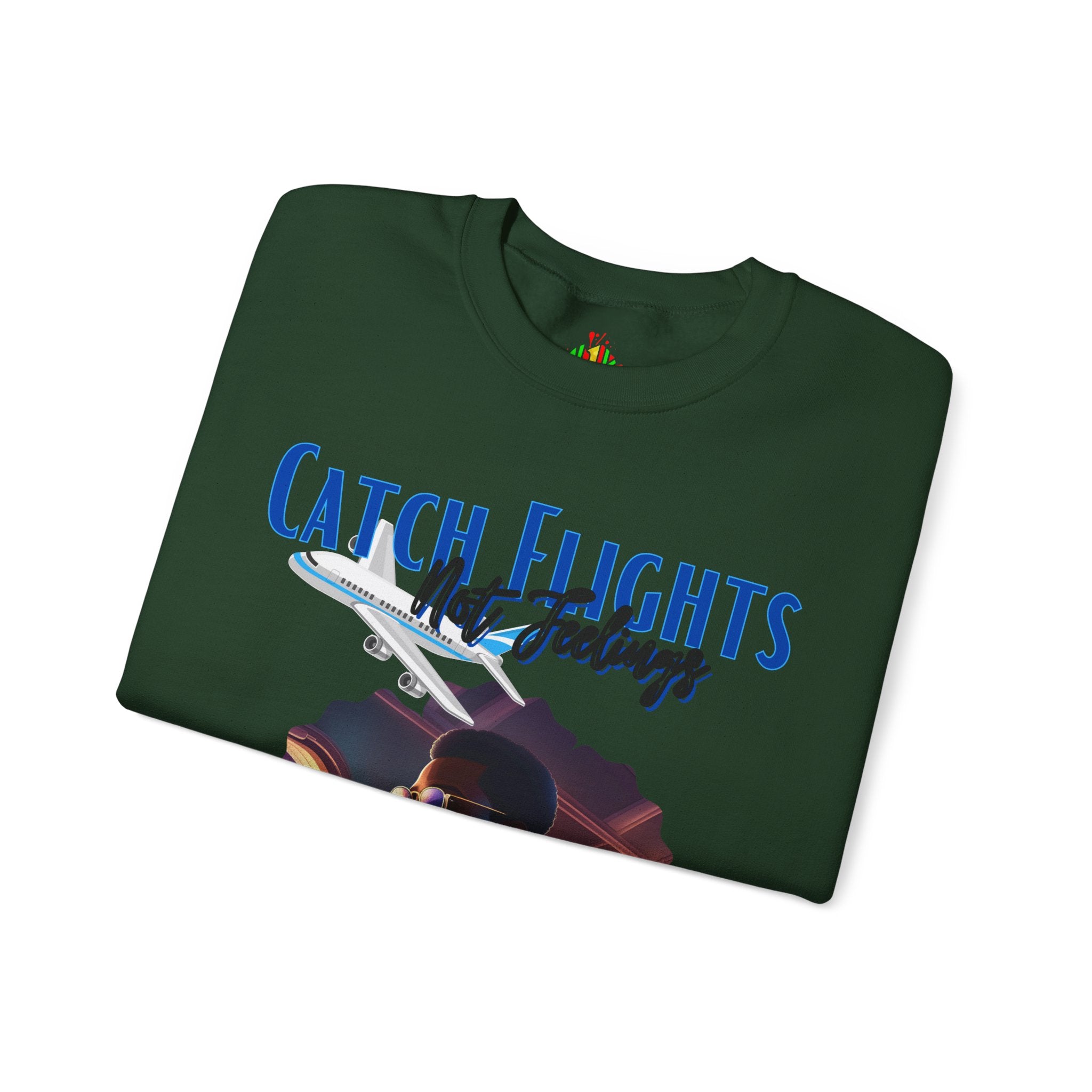 Catch flights not feelings Unisex Heavy Blend™ Crewneck Sweatshirt